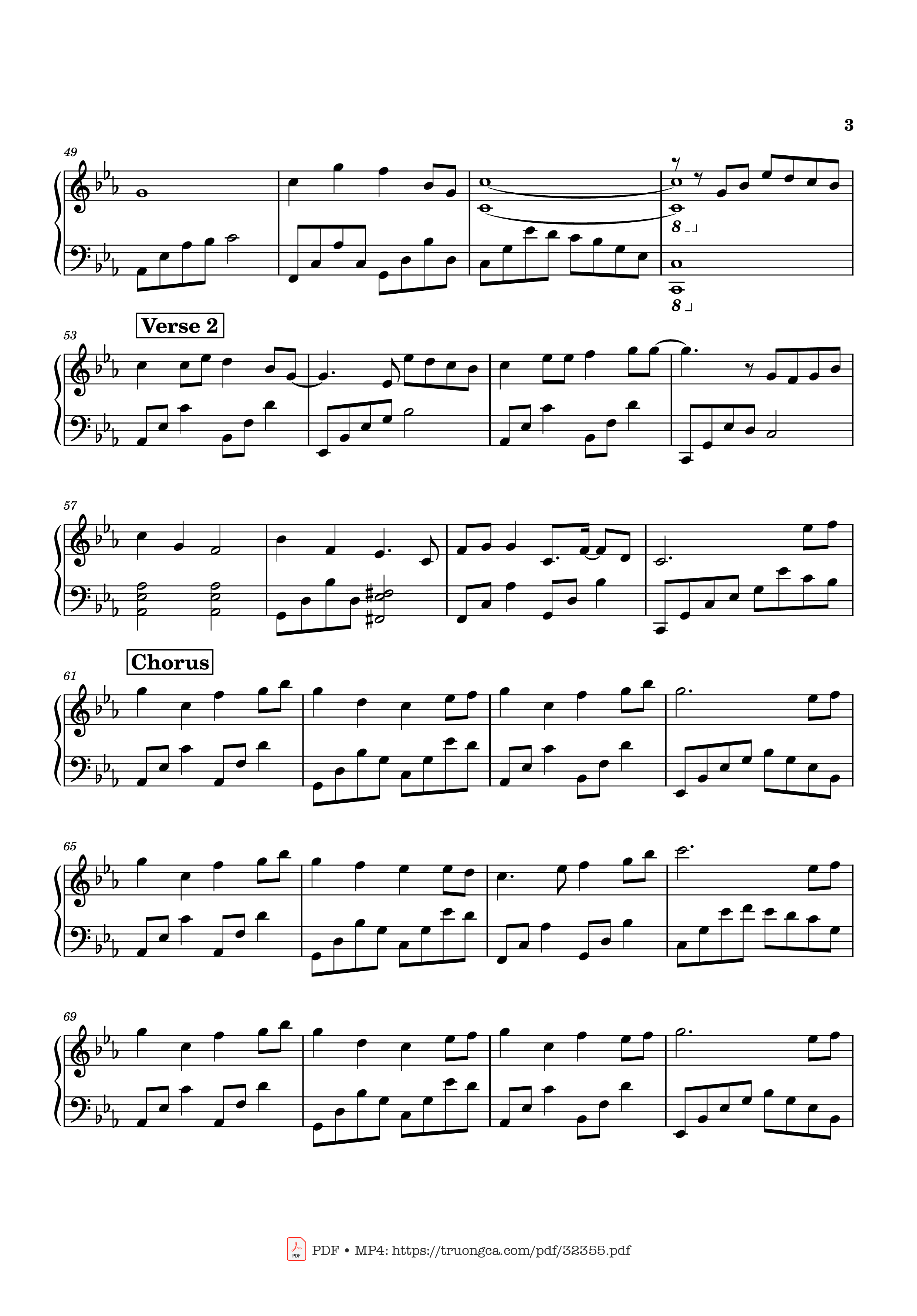 Page 3 of Sheet music PDF Piano Nỗi Đau Giữa Hoà Bình Piano - Nguyễn Văn Chung