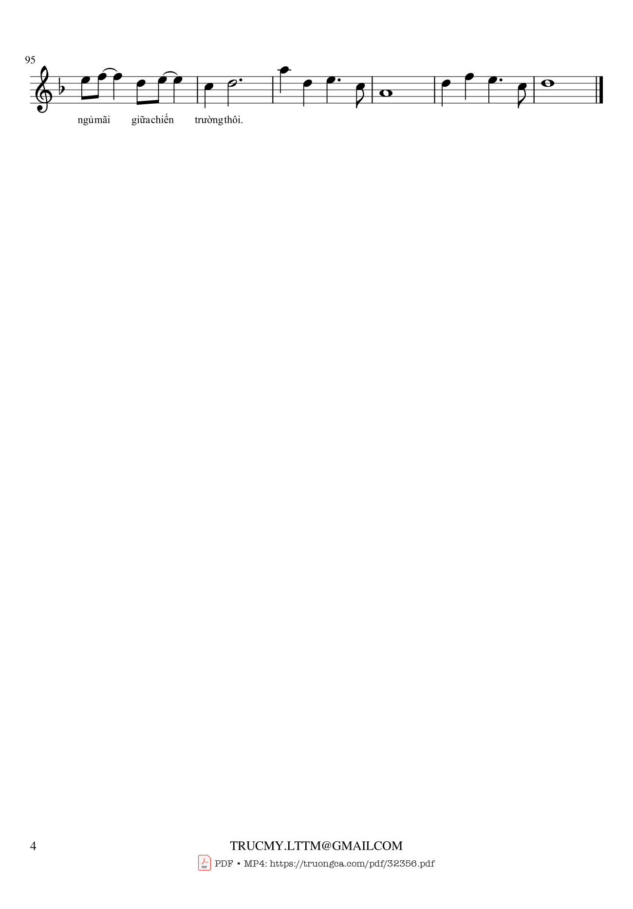 Page 4 of Sheet music PDF Nỗi Đau Giữa Hoà Bình - Nguyễn Văn Chung