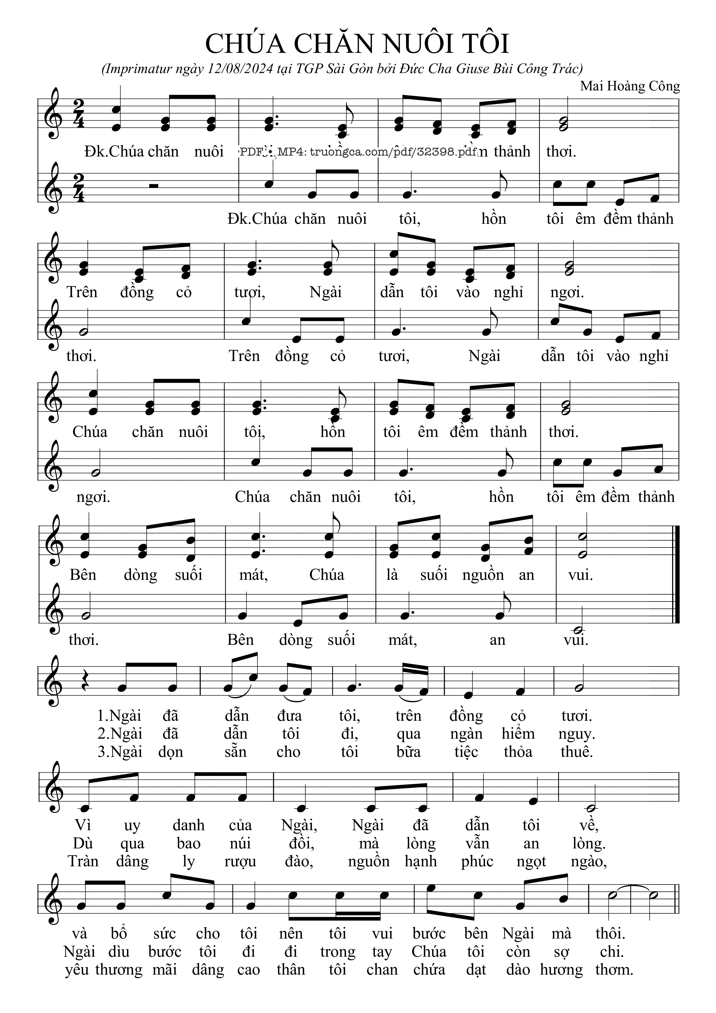 Sheet PDF of Chúa Chăn Nuôi Tôi