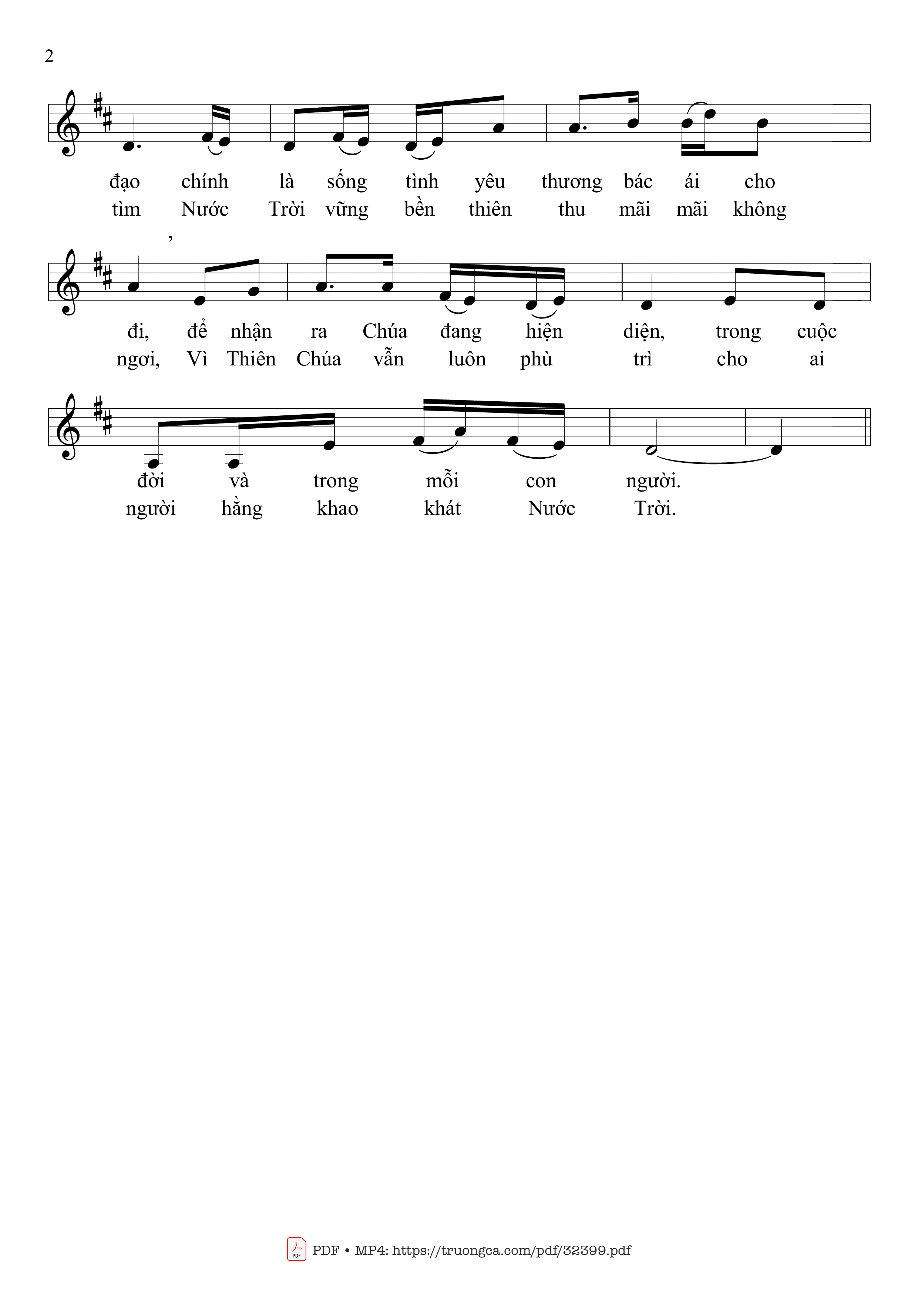 Page 2 of Sheet music PDF Chúa Đã Ban Cho Anh Em - Mai Hoàng Công