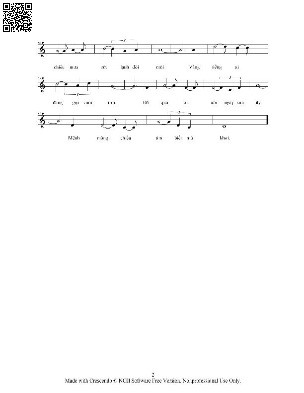 Page 2 of Sheet music PDF Lối hương xưa - Vi Tuấn Đại