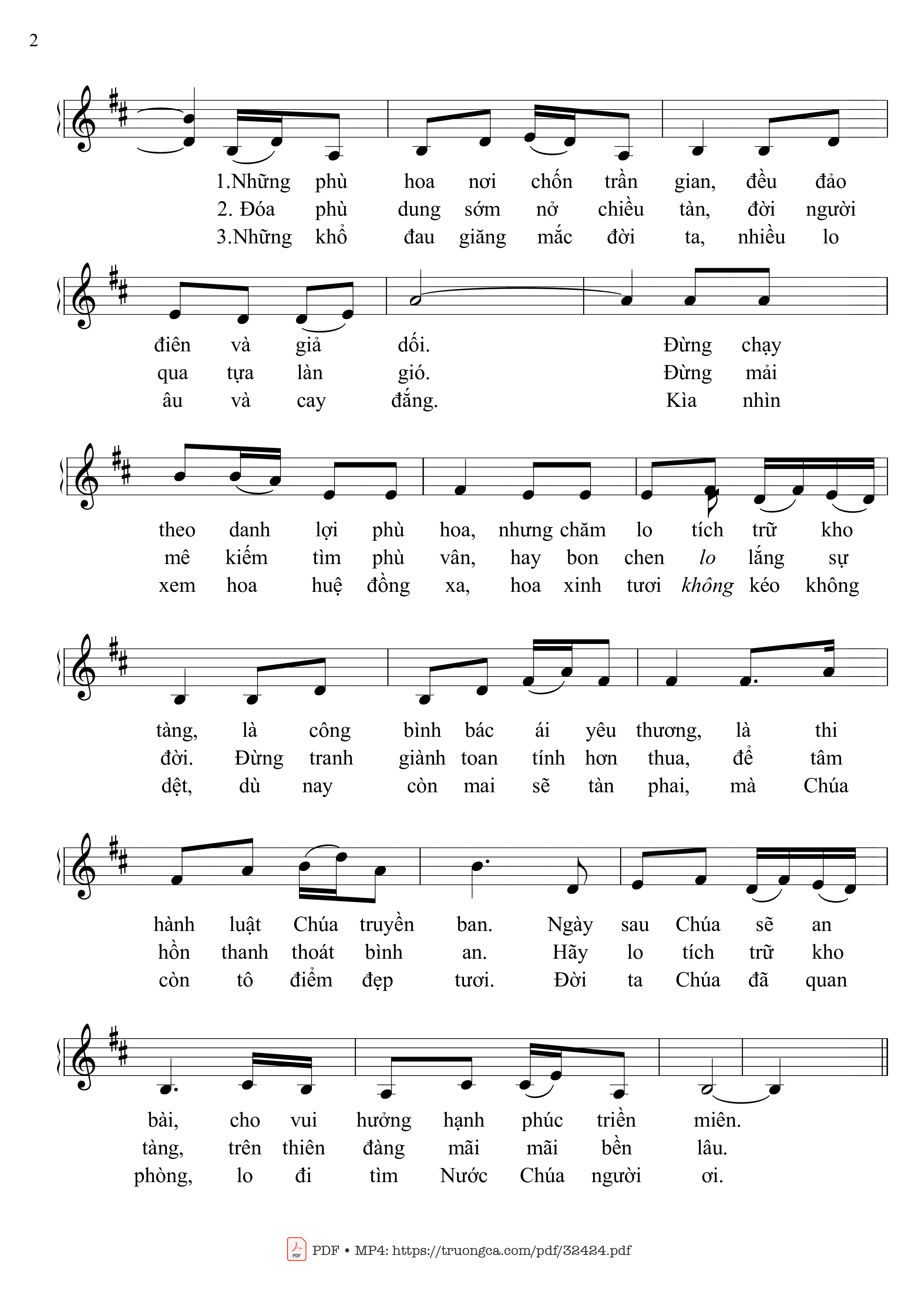 Page 2 of Sheet music PDF Những Người Giàu Có - Mai Hoàng Công
