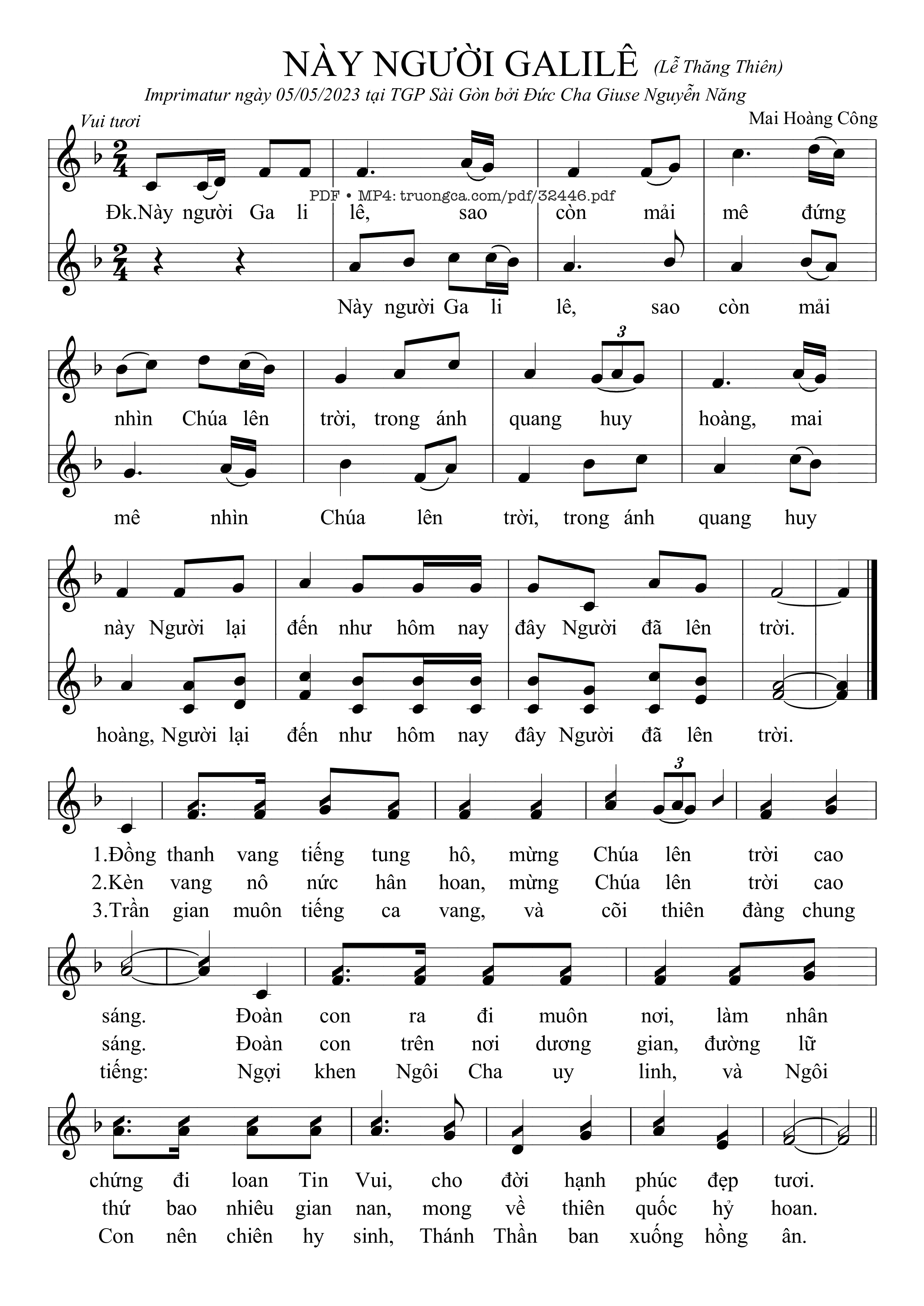 Sheet PDF of Này Người Galilê