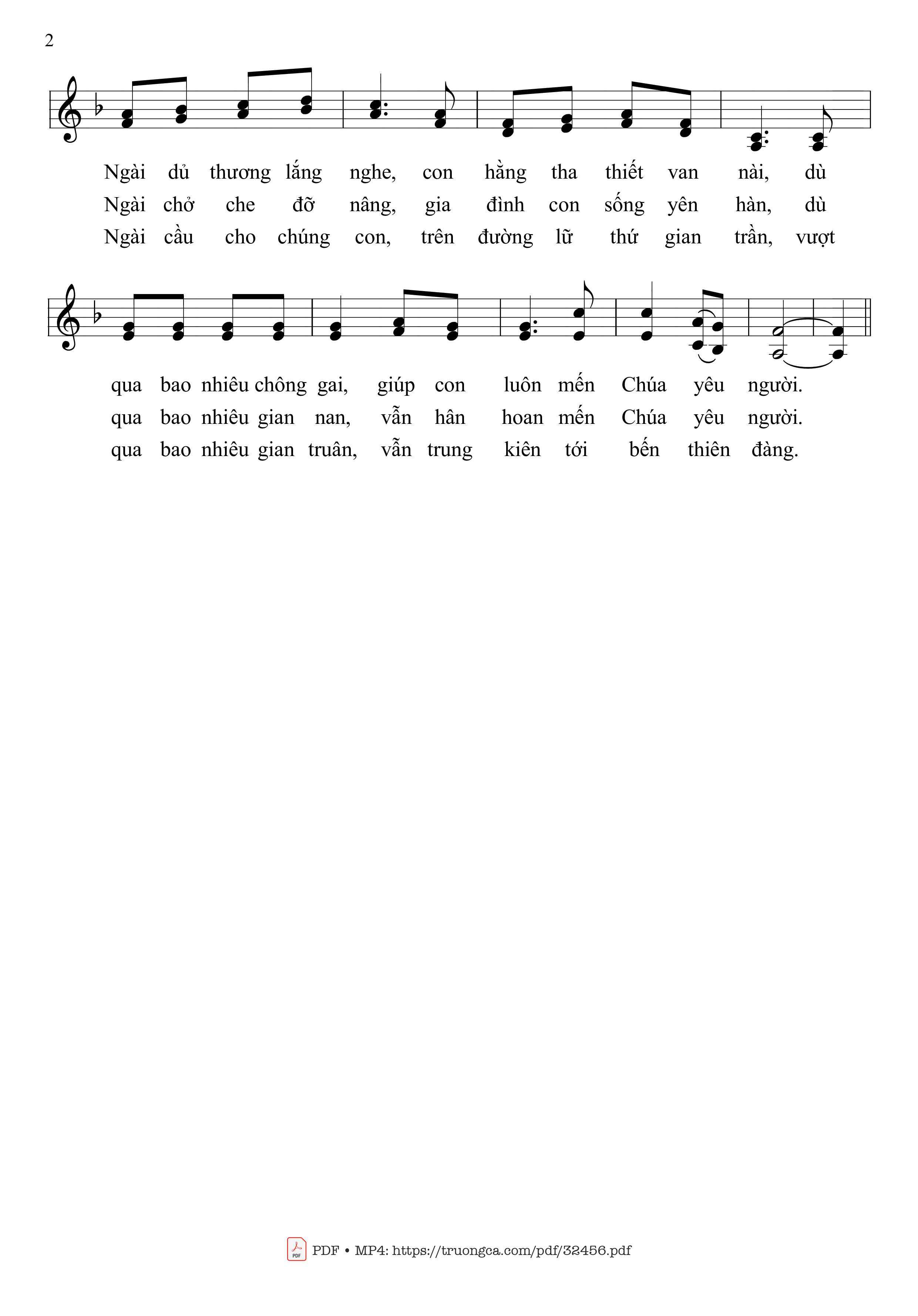 Page 2 of Sheet music PDF Lạy Chúa Giuse Công Chính - Mai Hoàng Công