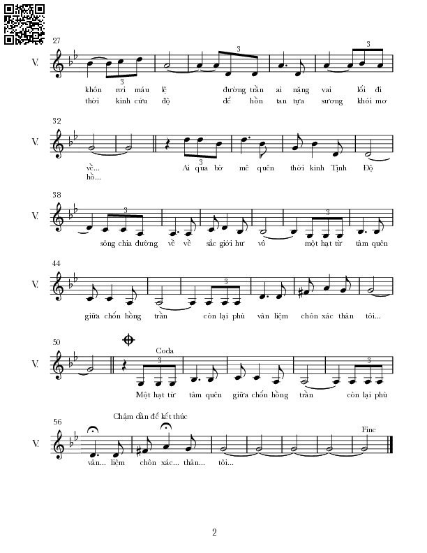 Page 2 of Sheet music PDF Lời kinh tịnh độ - Nguyễn Hoàng Đô