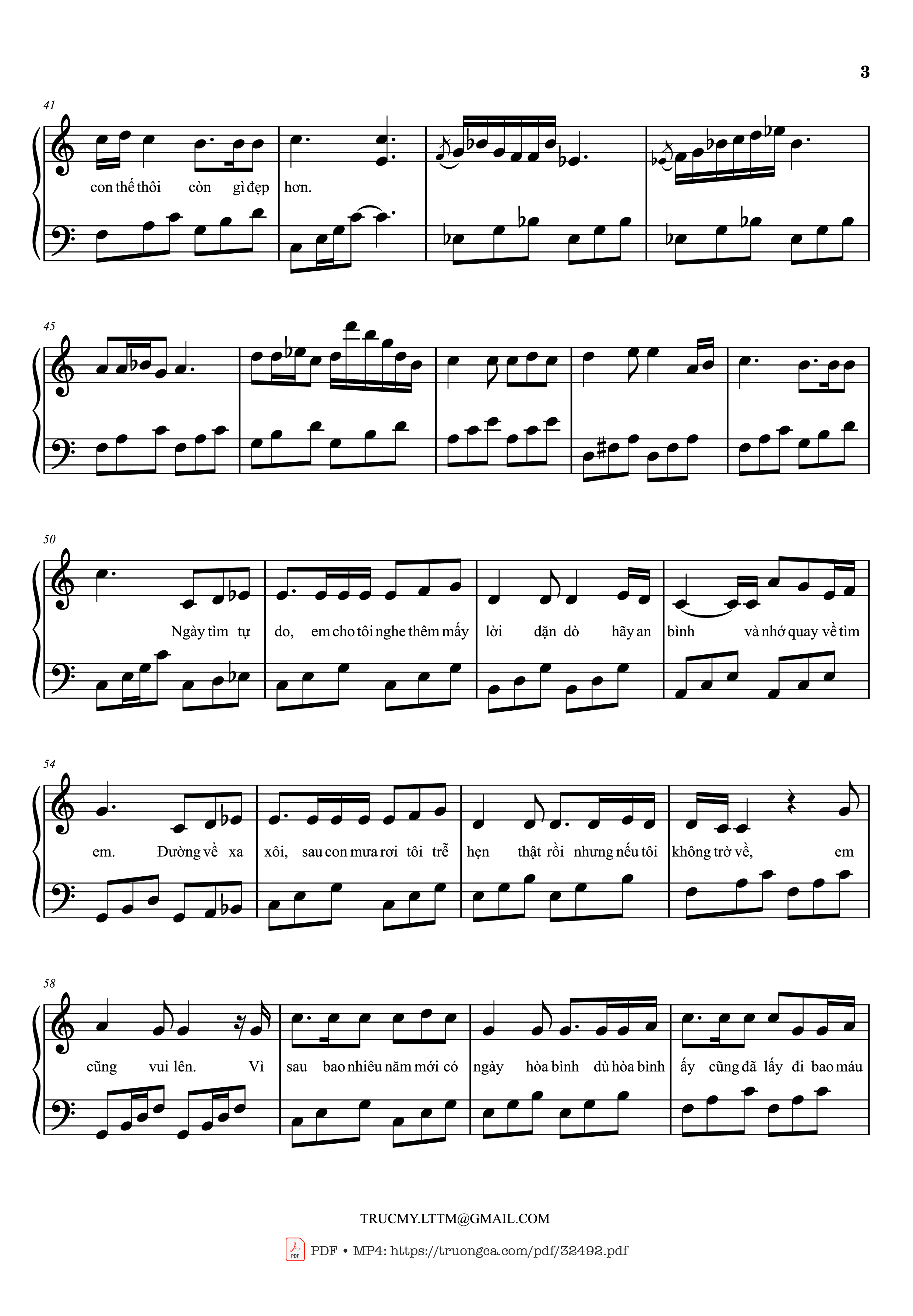 Page 3 of Sheet music PDF Còn gì đẹp hơn Piano - Mưa đỏ OST