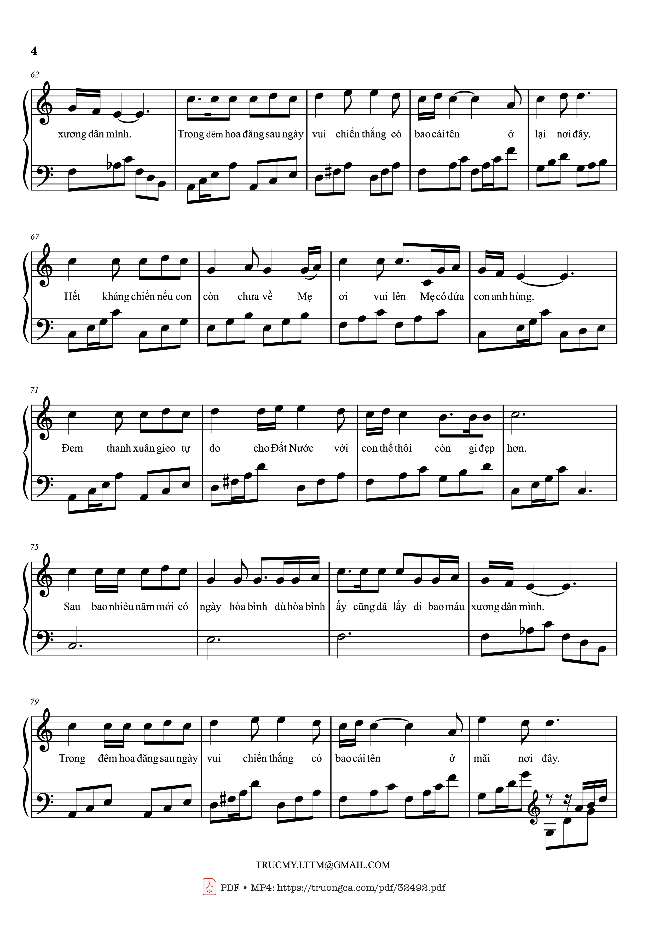 Page 4 of Sheet music PDF Còn gì đẹp hơn Piano - Mưa đỏ OST