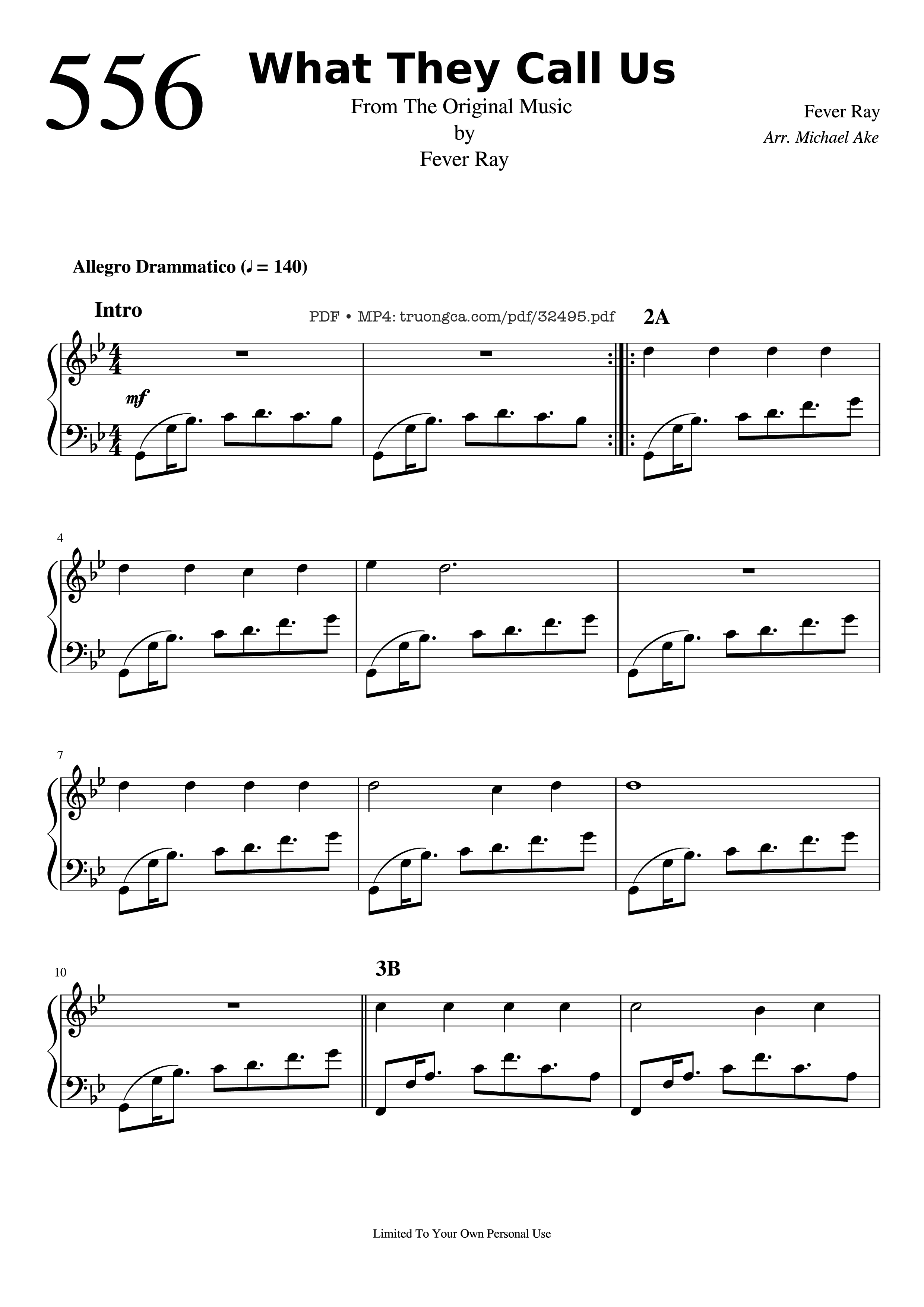 Page 1 of Sheet music PDF Piano What They Call Us Piano - Fever Ray