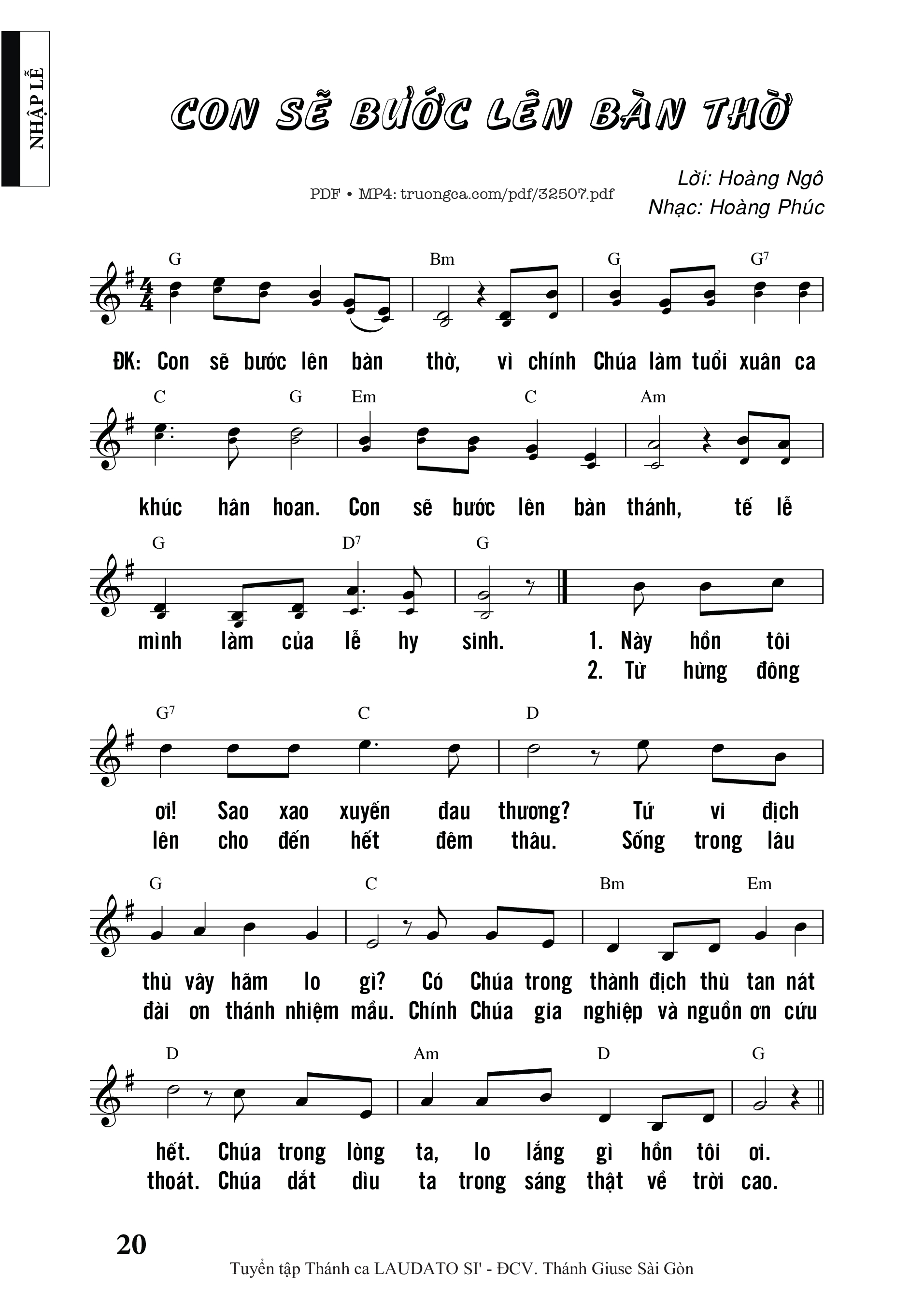 Con Sẽ Bước Lên Bàn Thờ