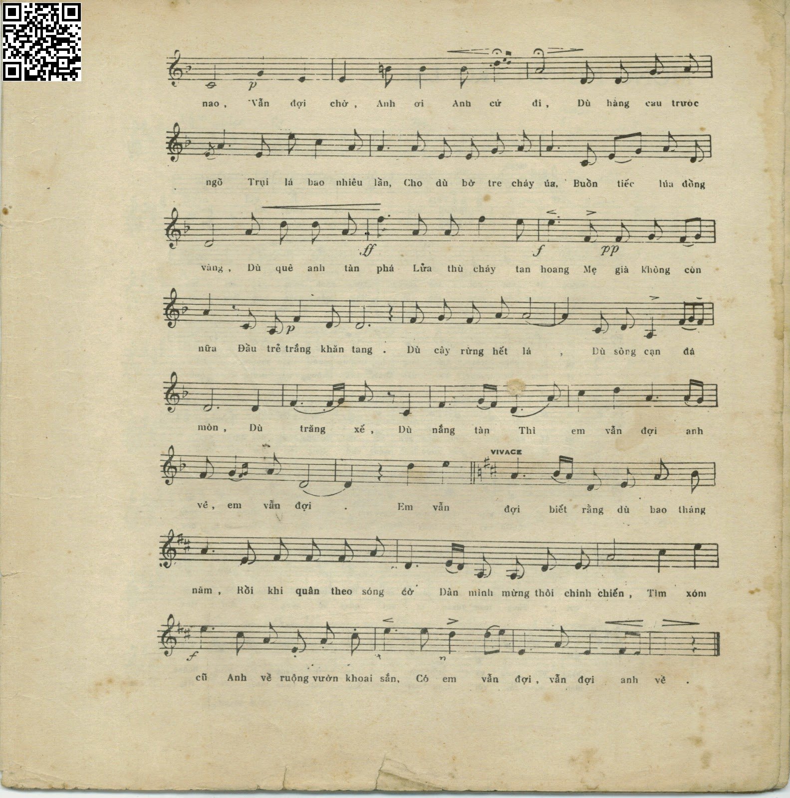 Page 2 of Sheet music PDF Lời người ở lại - Hoàng Nguyên