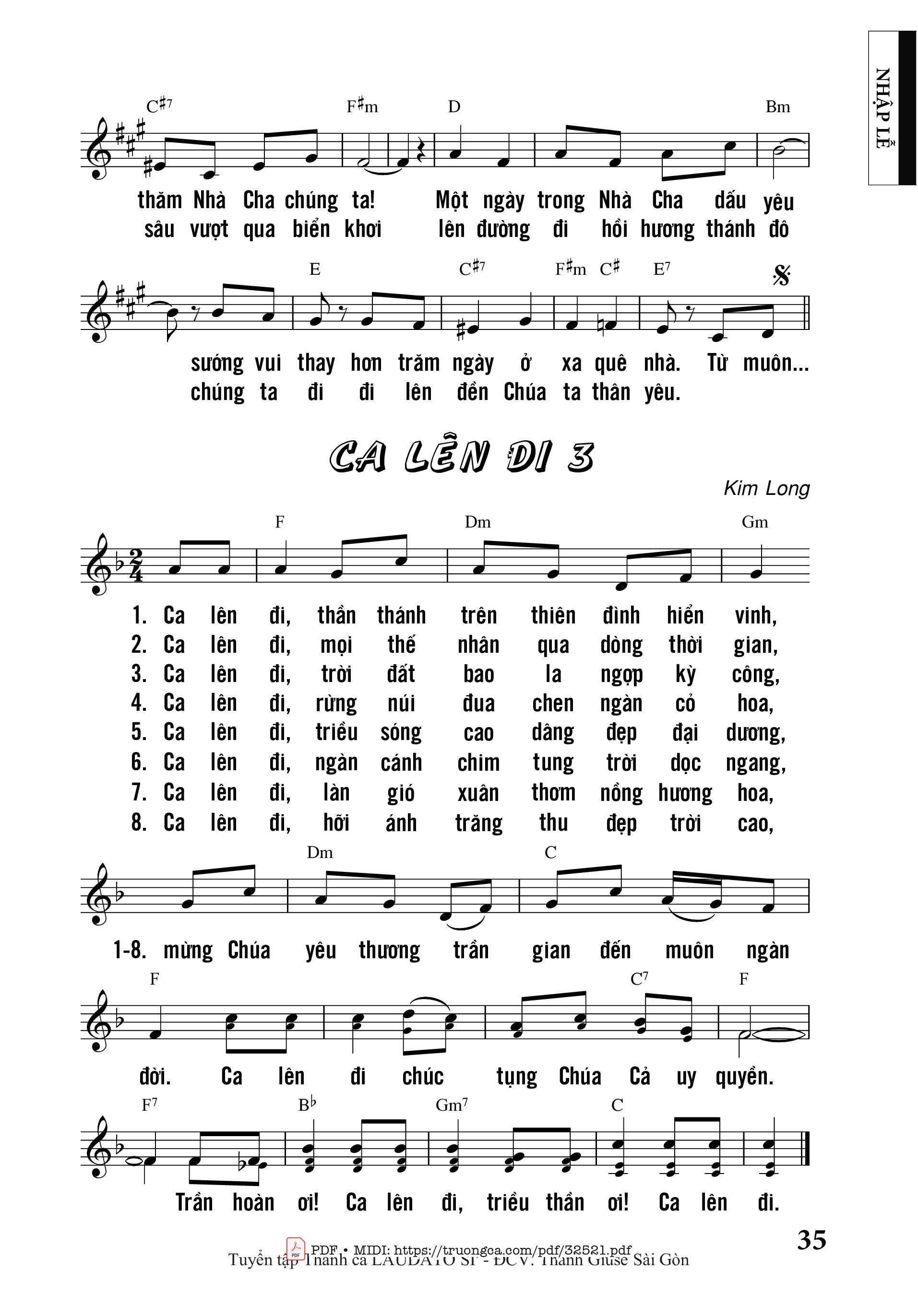 Page 2 of Sheet music PDF Lên Đền Thánh 1 - Thành Tâm