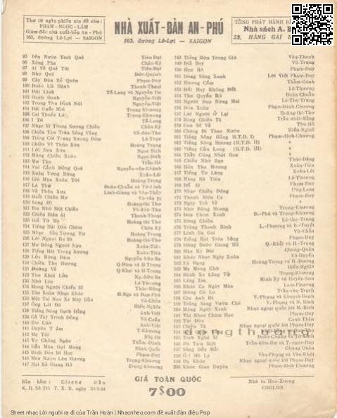 Page 4 of Sheet music PDF Lời người ra đi - Trần Hoàn