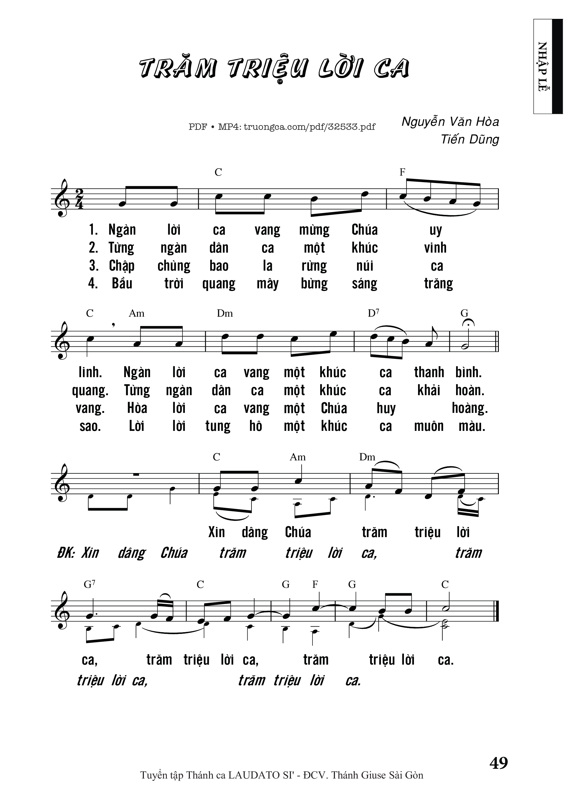 Trăm Triệu Lời Ca