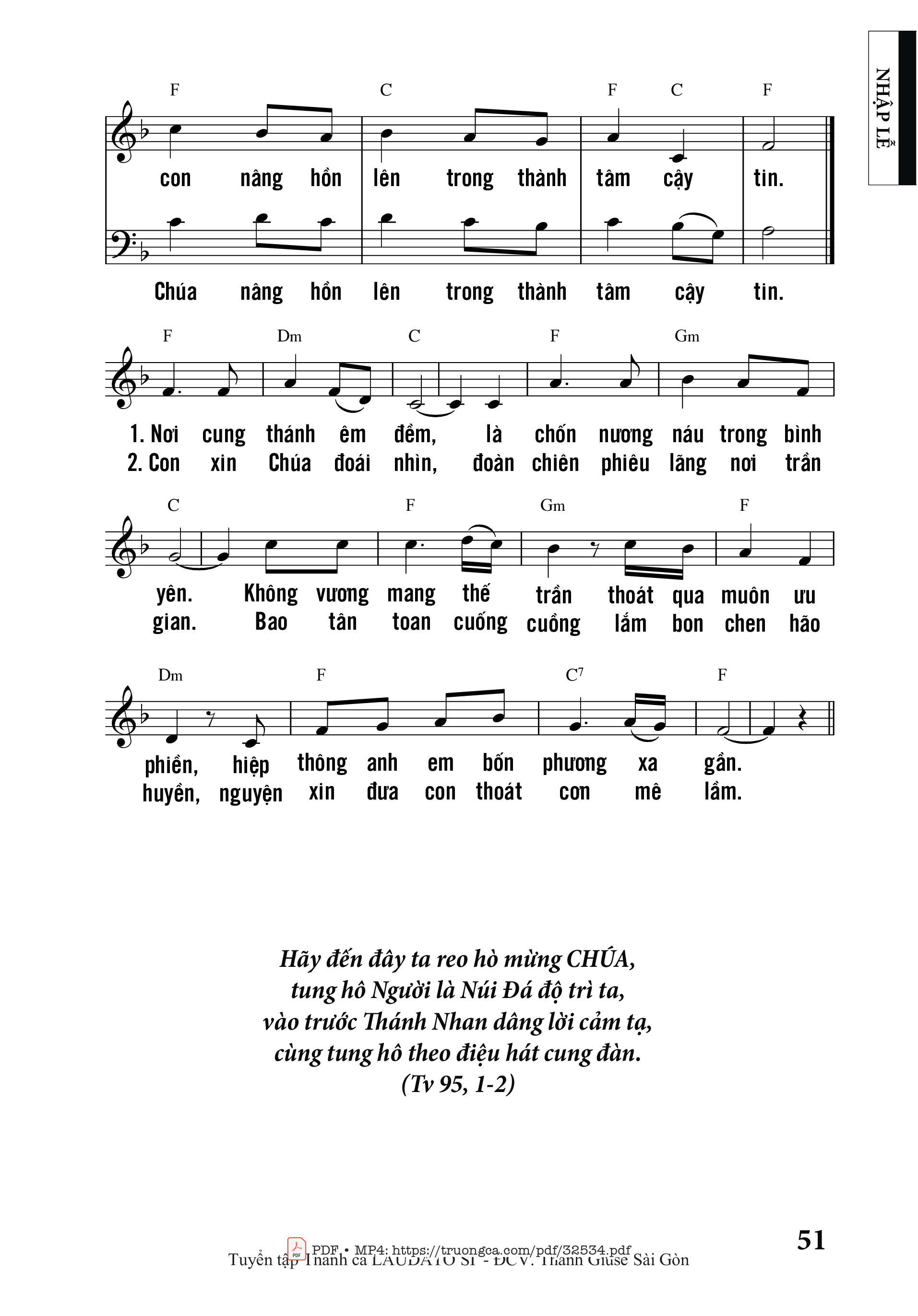 Page 2 of Sheet music PDF Trước Nhan Chúa - Đaminh