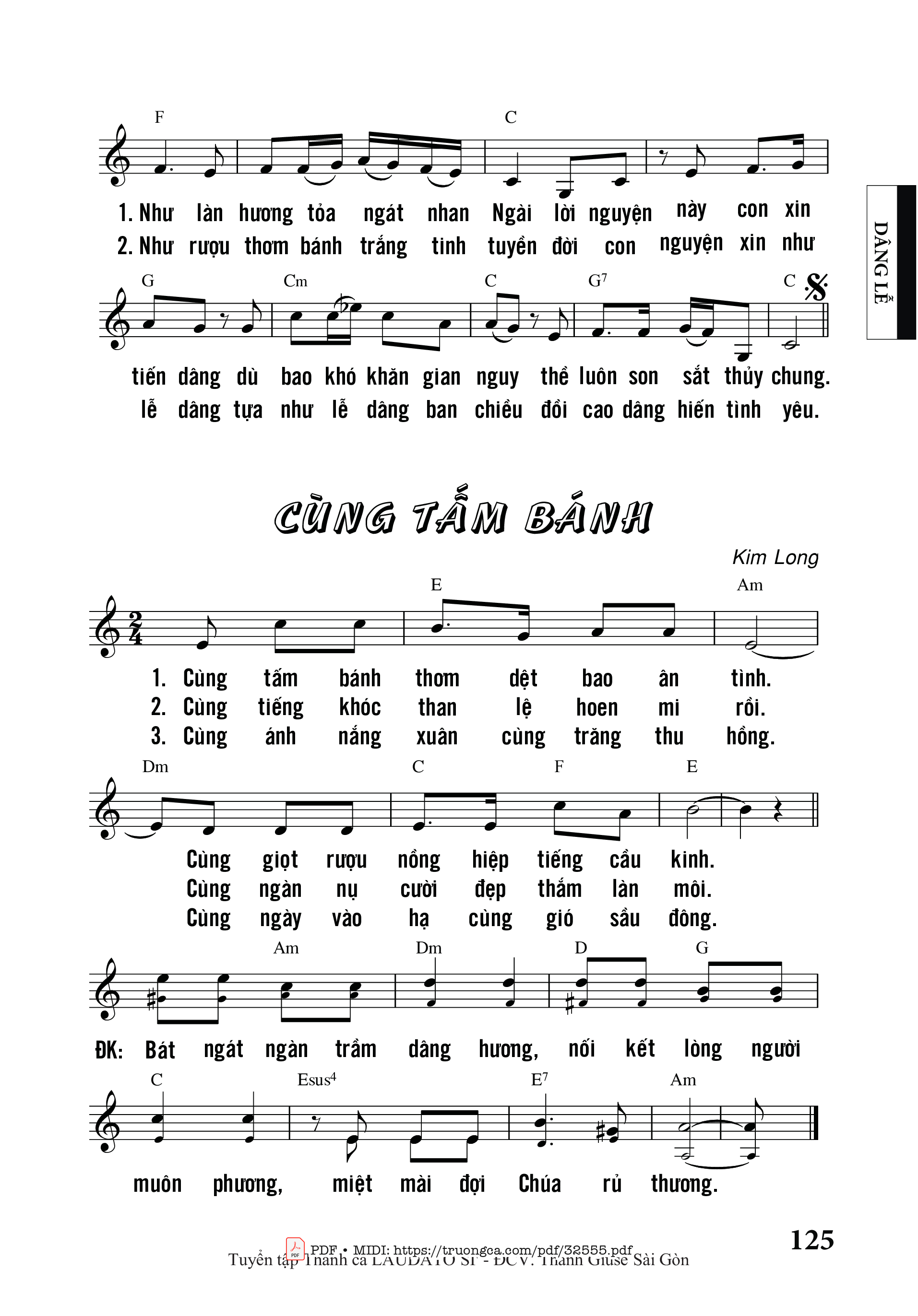 Sheet PDF of Cùng Tấm Bánh