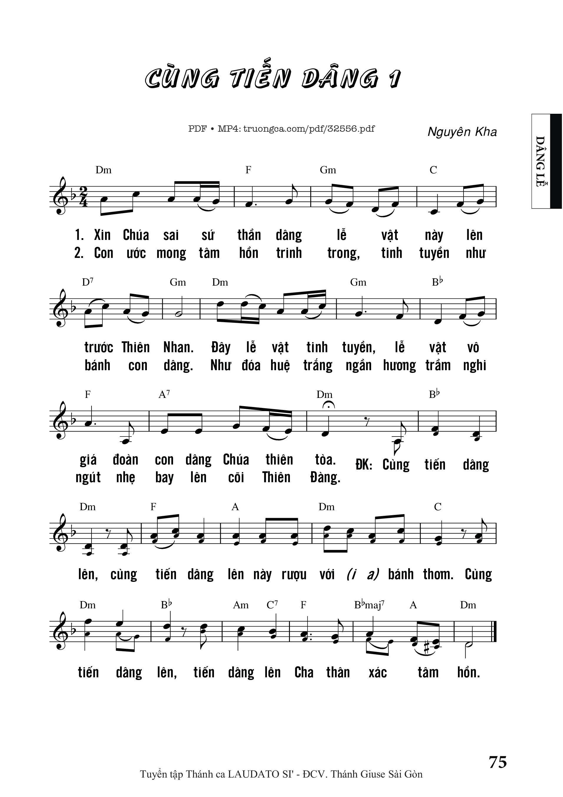 Sheet PDF of Cùng Tiến Dâng 1