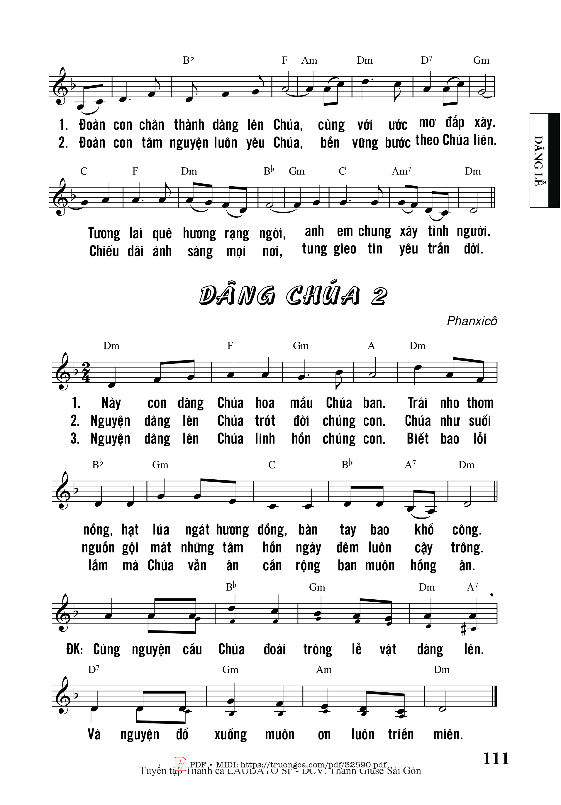 Page 2 of Sheet music PDF Lễ Dâng 3 - Thu Hương