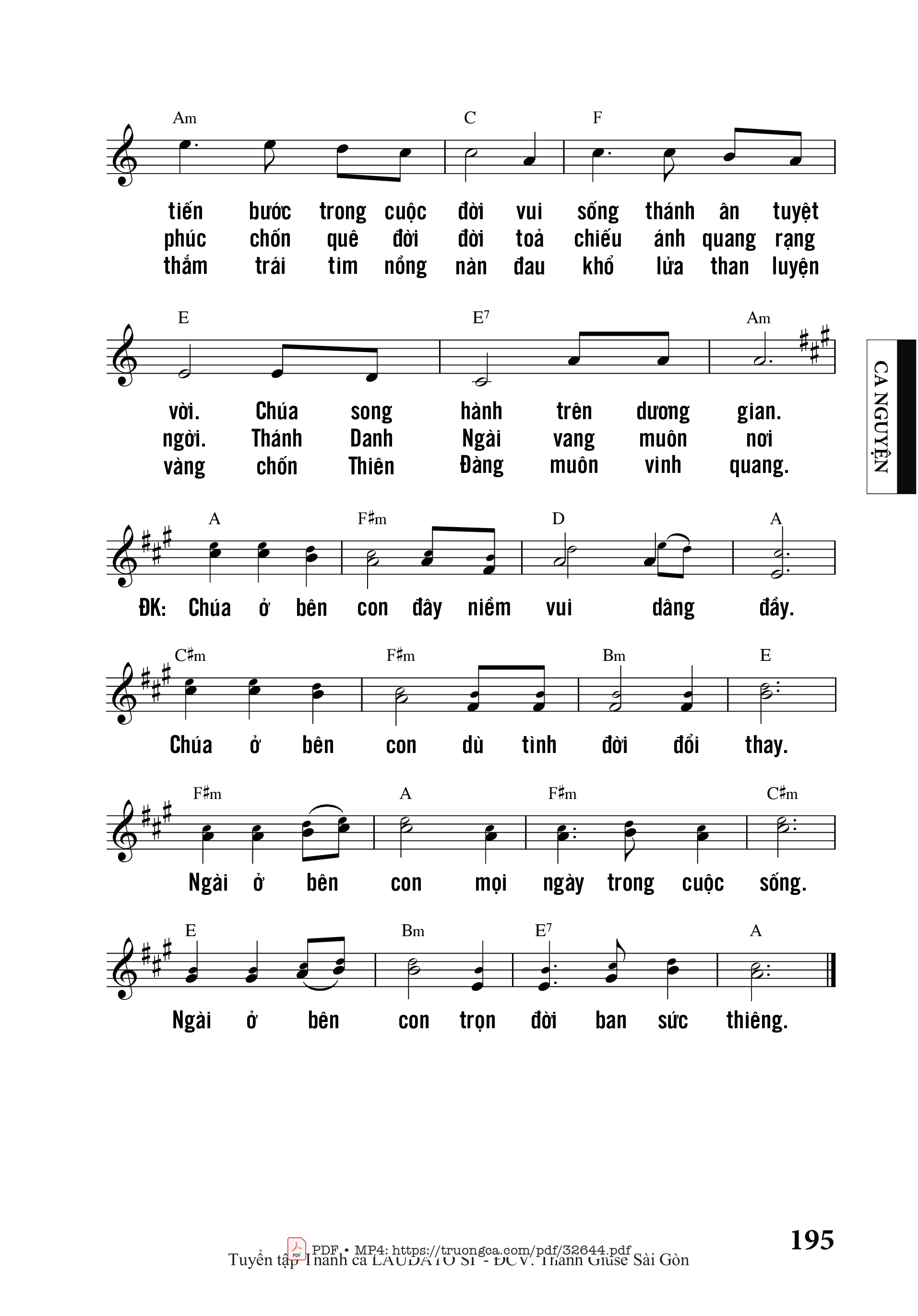 Page 2 of Sheet music PDF Chúa Ở Bên Con - Phạm Liên Hùng