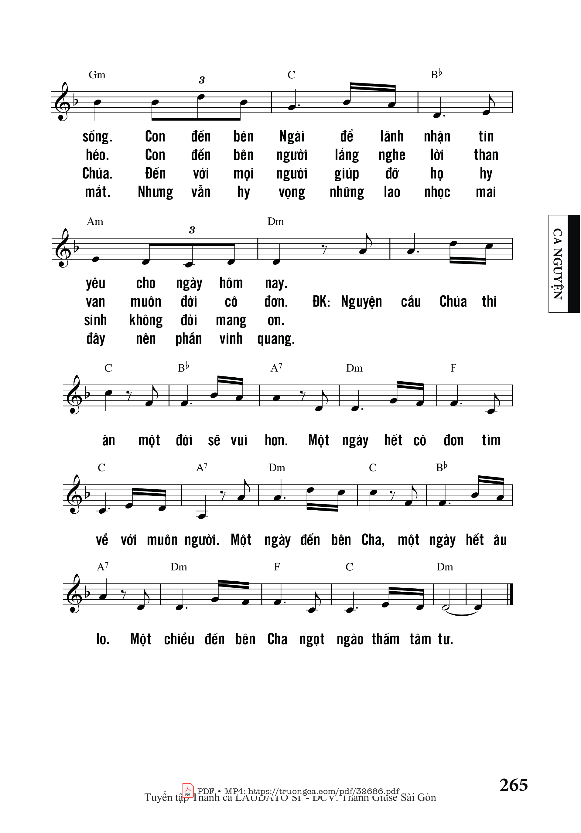 Page 2 of Sheet music PDF Lời Kinh Cho Một Ngày - Nguyễn Duy
