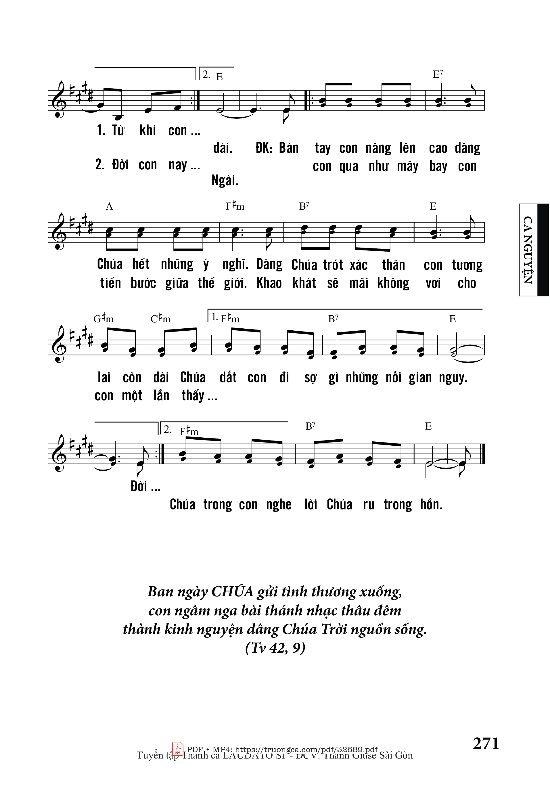 Page 2 of Sheet music PDF Lời Thiêng 2 - Xuân Tưởng