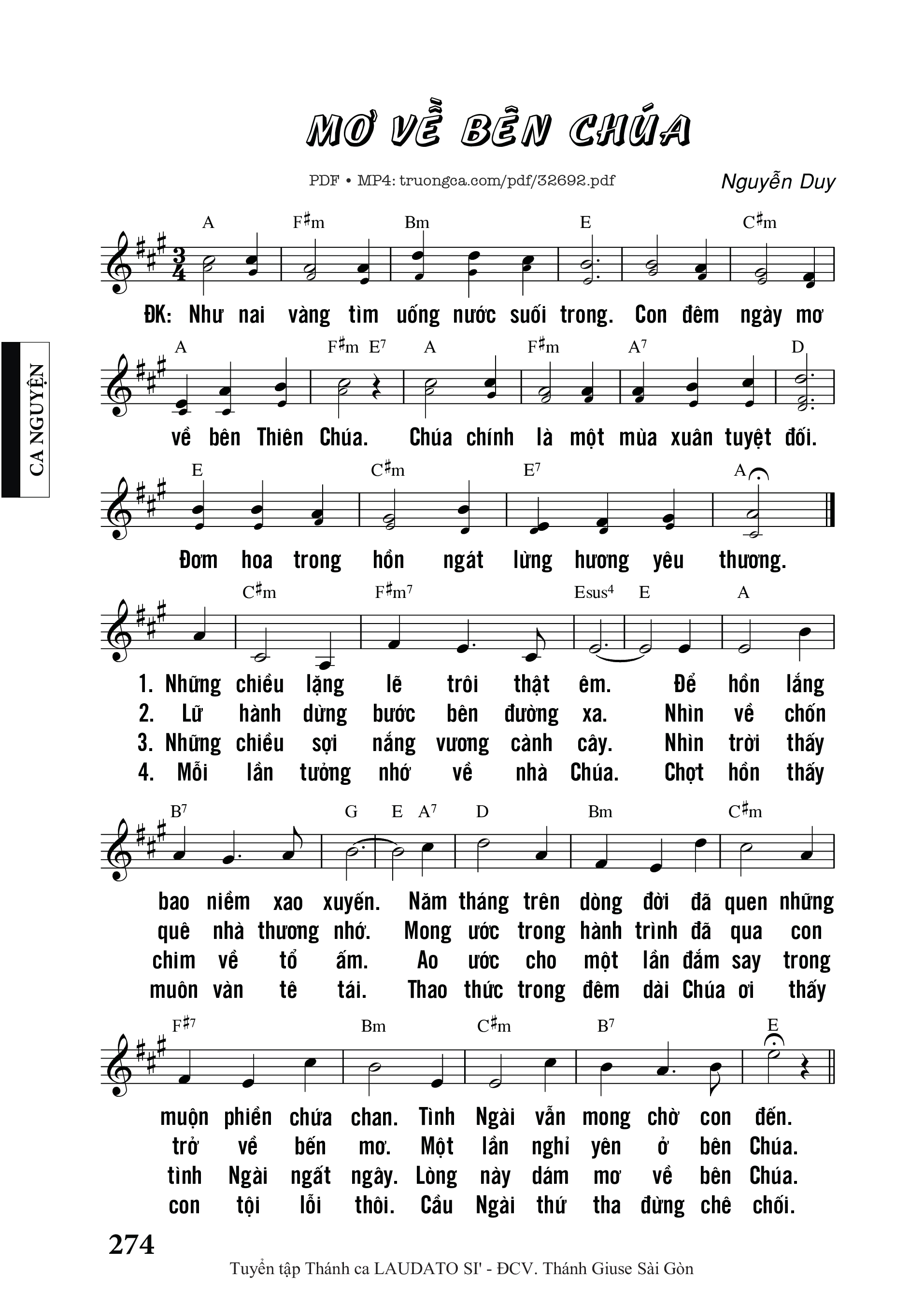 Sheet PDF of Mơ Về Bên Chúa