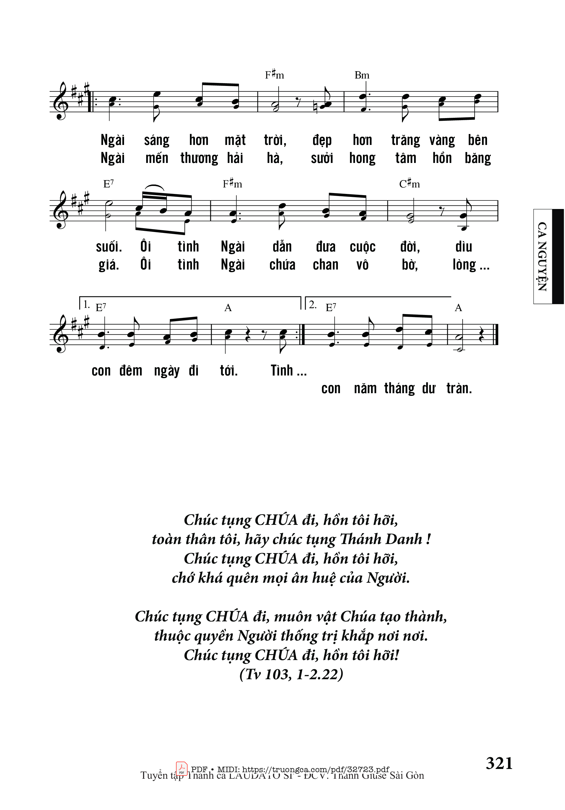 Page 2 of Sheet music PDF Tình Ngài Sưởi Ấm Lòng Con - Nguyễn Duy