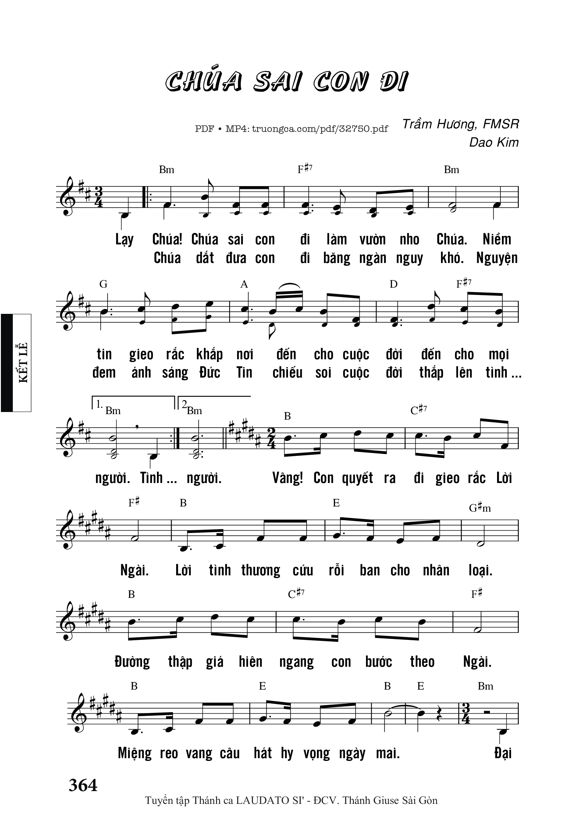 Chúa Sai Con Đi - Trầm Hương – Dao Kim