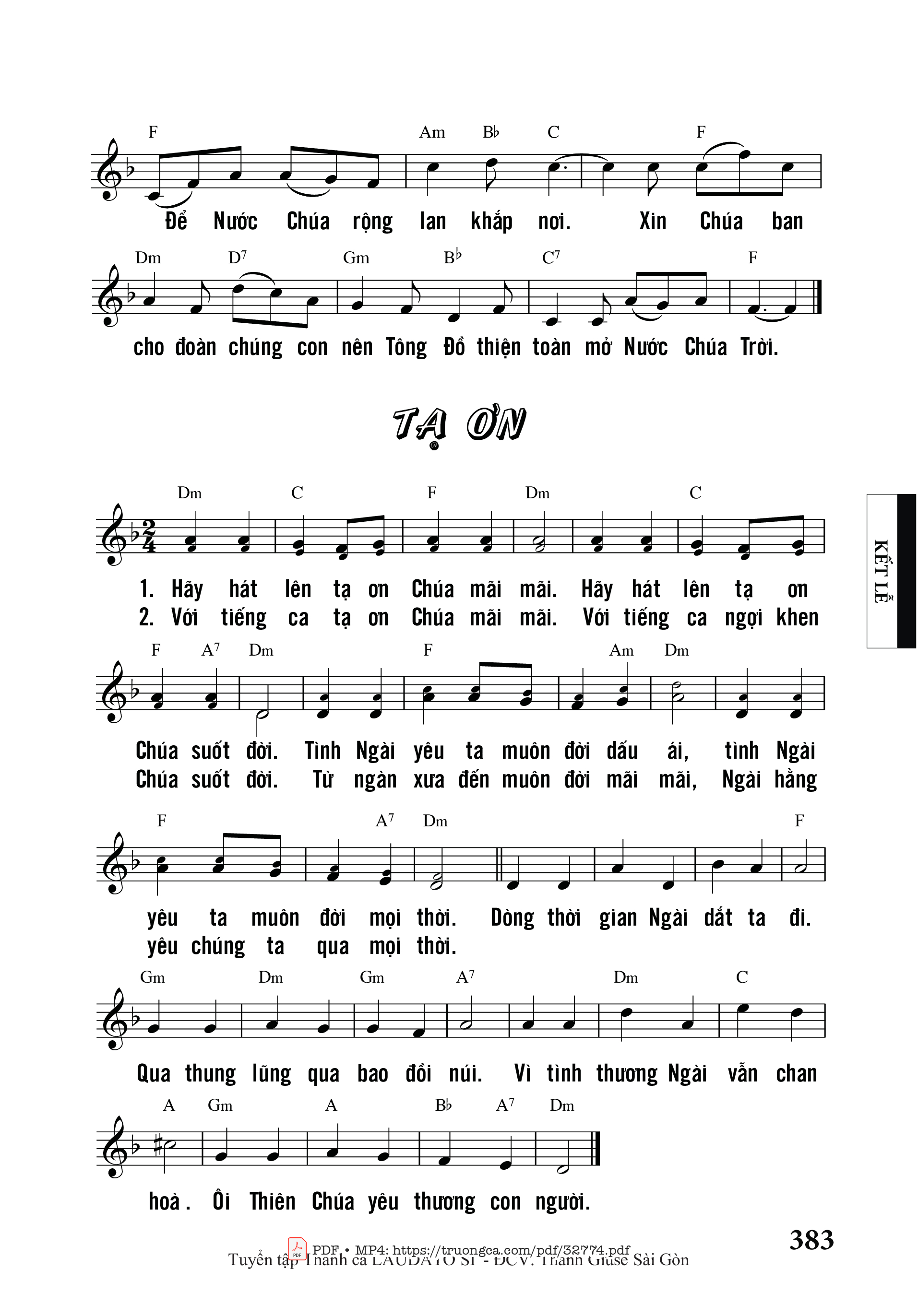 Tạ Ơn - Khuyết Danh