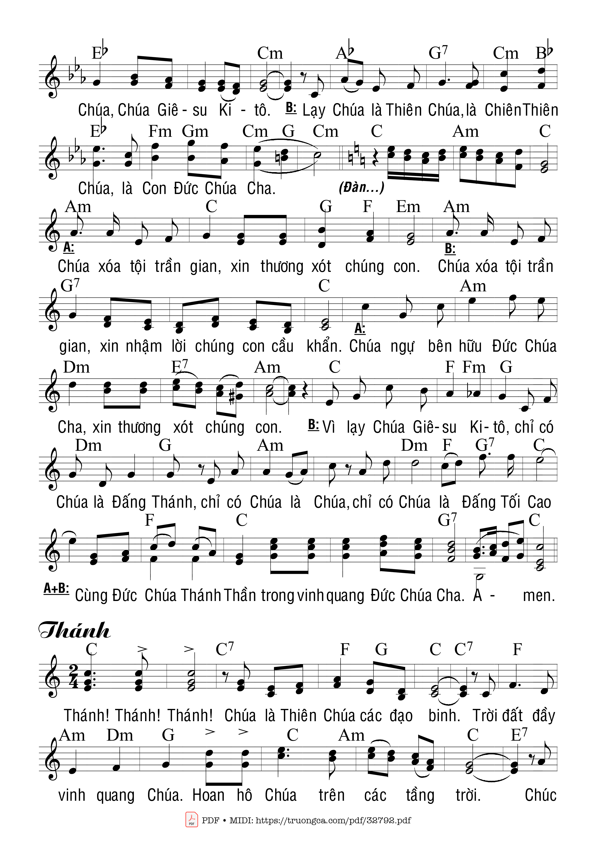 Page 2 of Sheet music PDF Bộ Lễ Truyền Tin - Trầm Hương