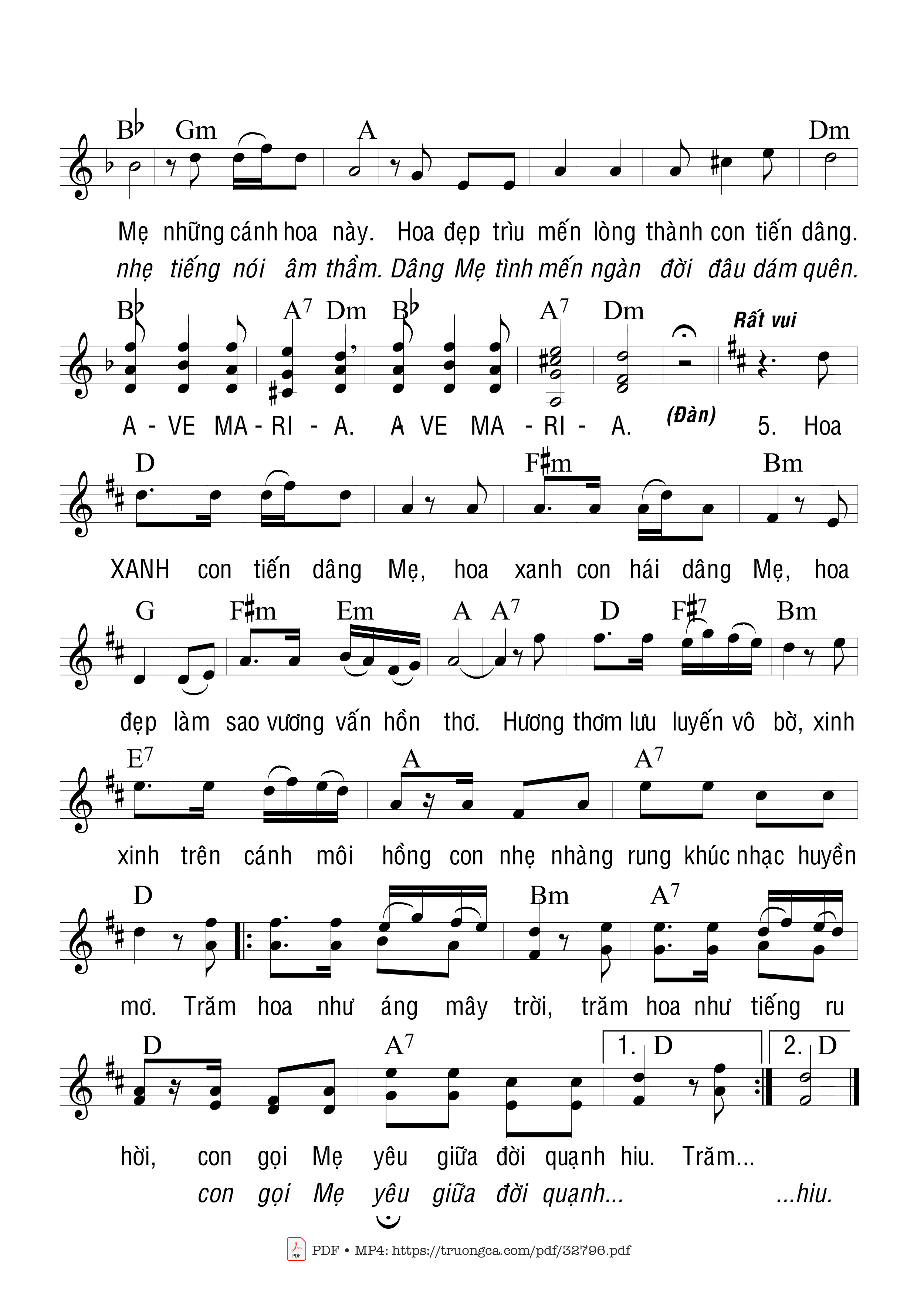 Page 2 of Sheet music PDF Cánh Hoa Tuyệt Với - Trầm Hương