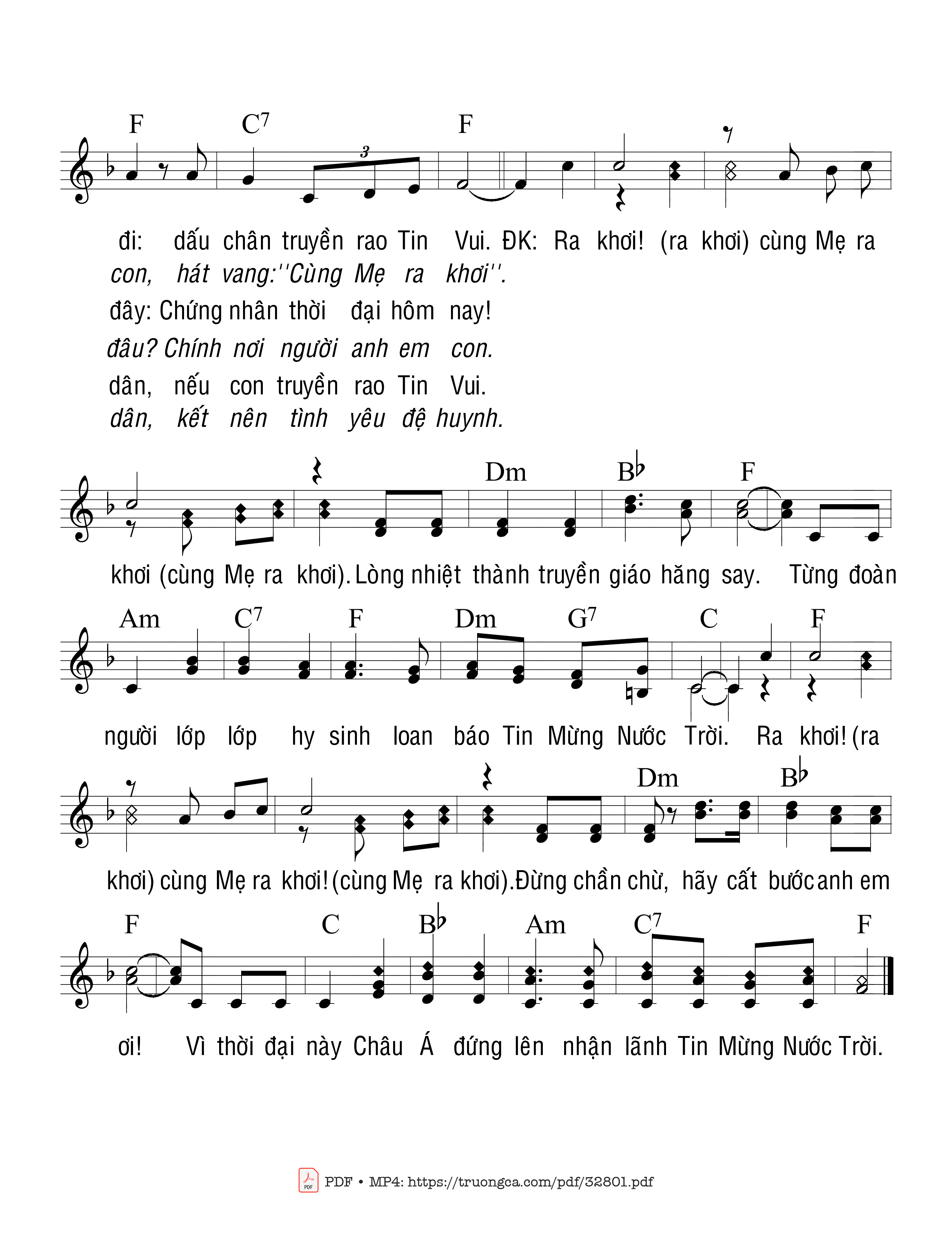 Page 2 of Sheet music PDF Cùng Mẹ Ra Khơi - Trầm Hương