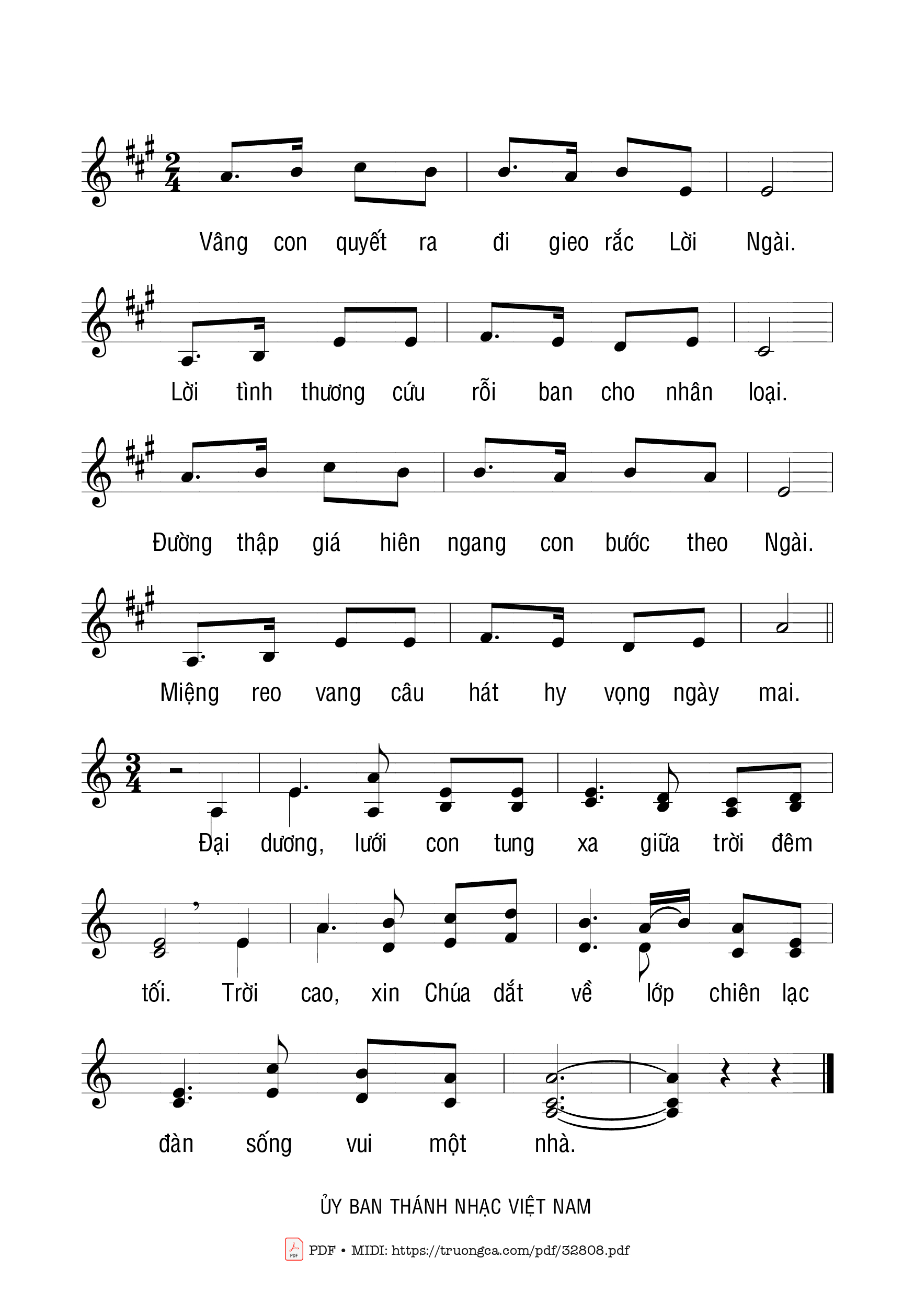 Page 2 of Sheet music PDF Chúa Sai Con Đi - Trầm Hương