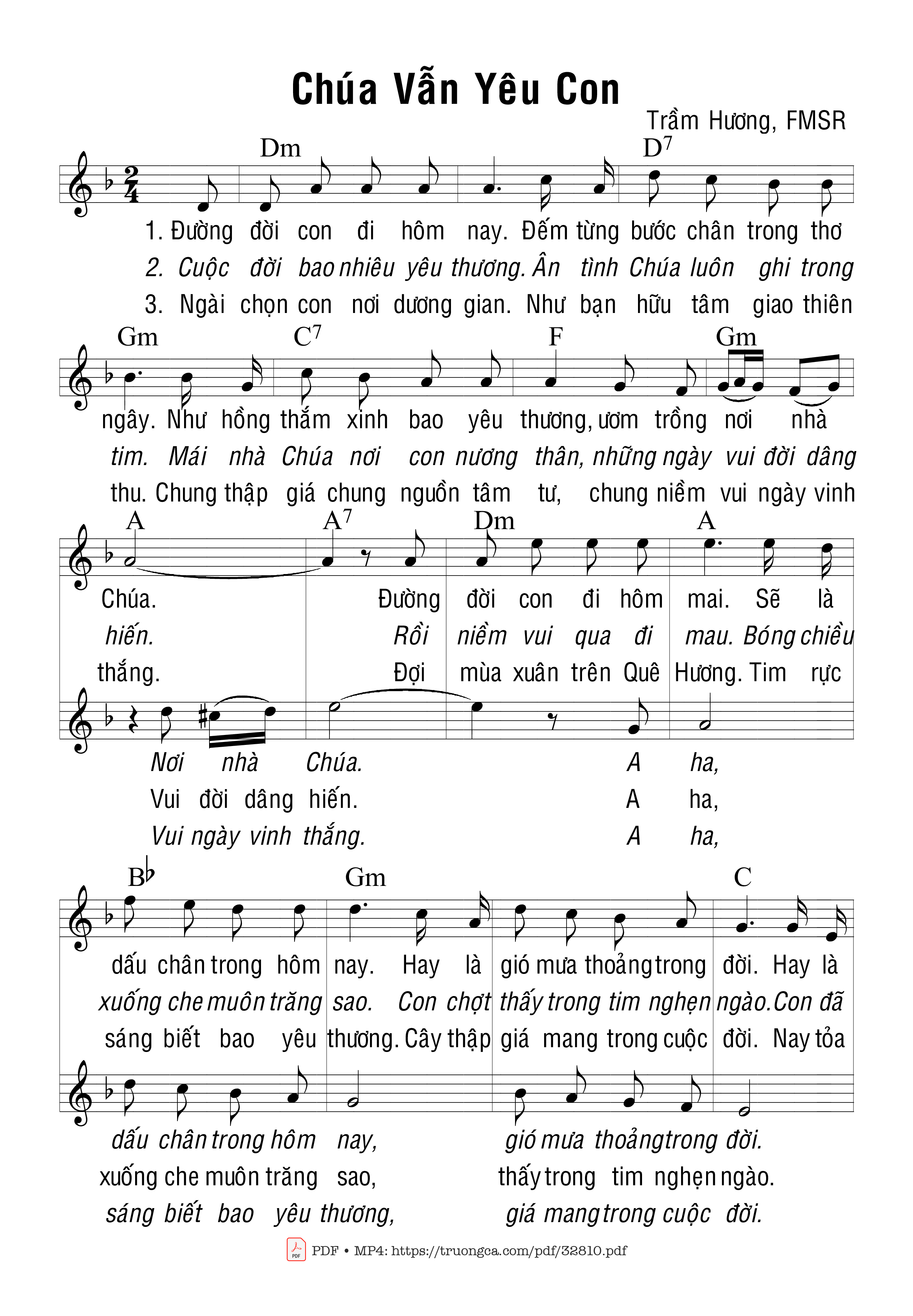 Sheet PDF of Chúa Vẫn Yêu Con