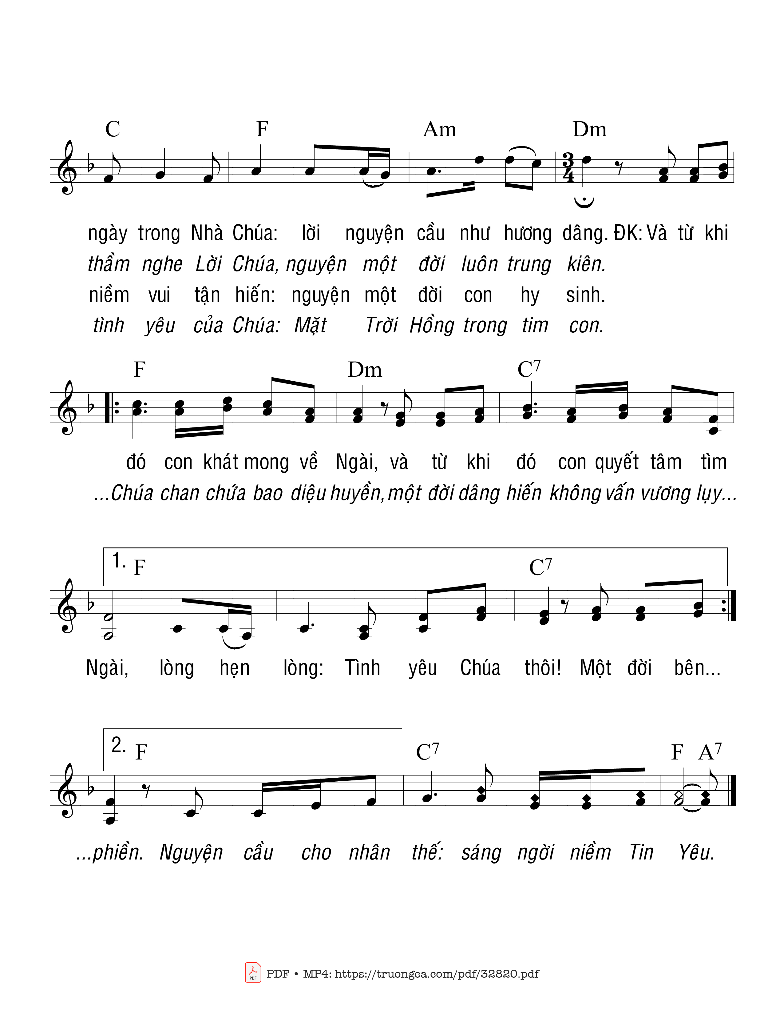 Page 2 of Sheet music PDF Đến Với Đấng Vô Hình - Trầm Hương