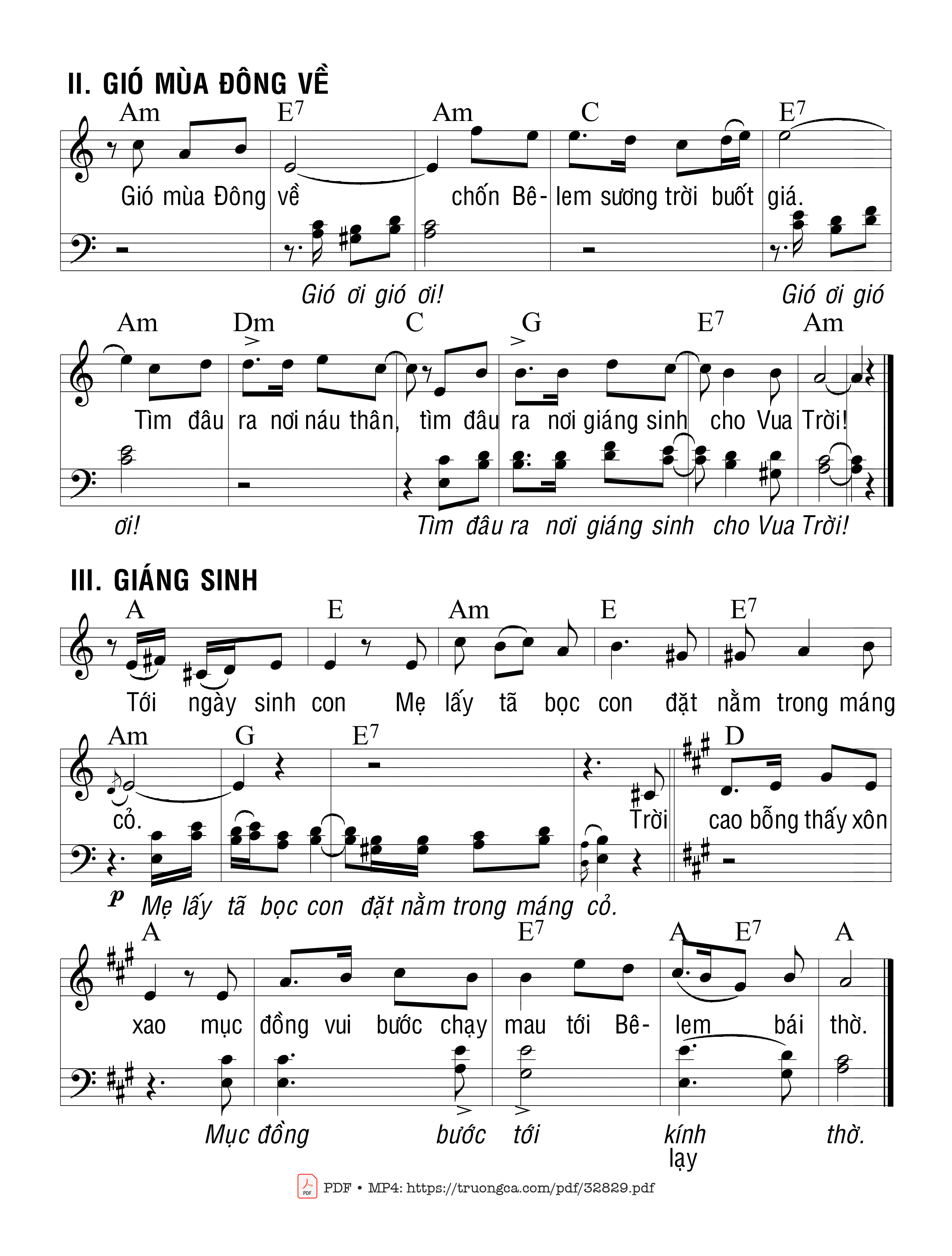 Page 2 of Sheet music PDF Gió Mùa Đông Về - Trầm Hương