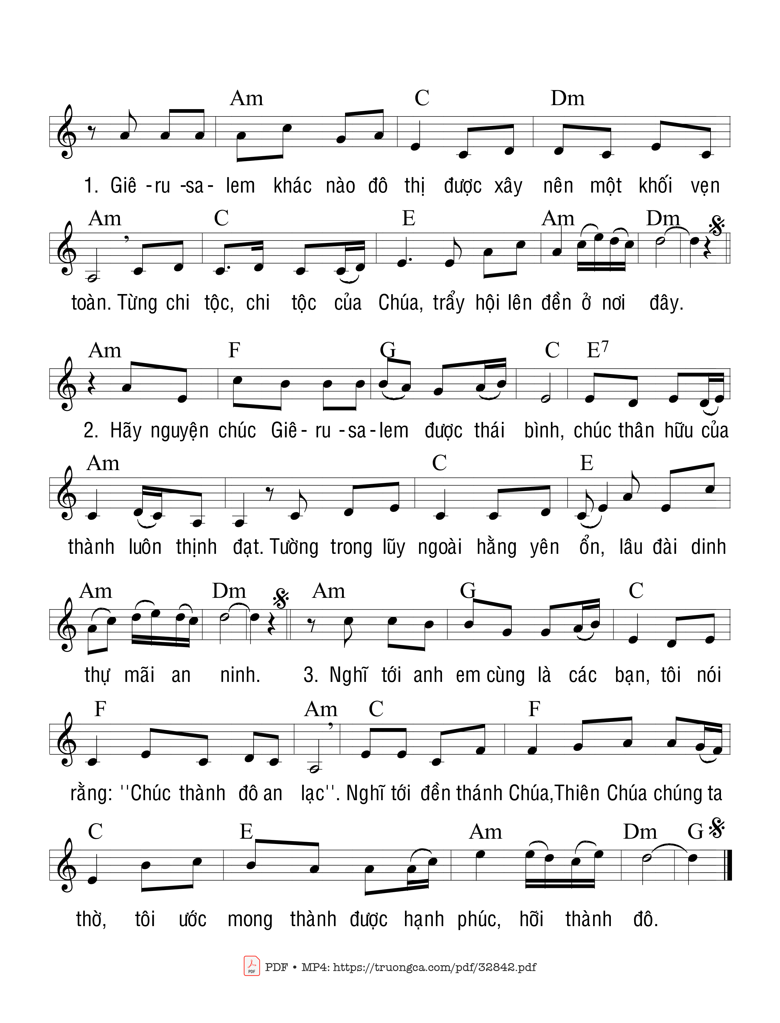 Page 2 of Sheet music PDF Lên Đền Thánh Chúa - Trầm Hương