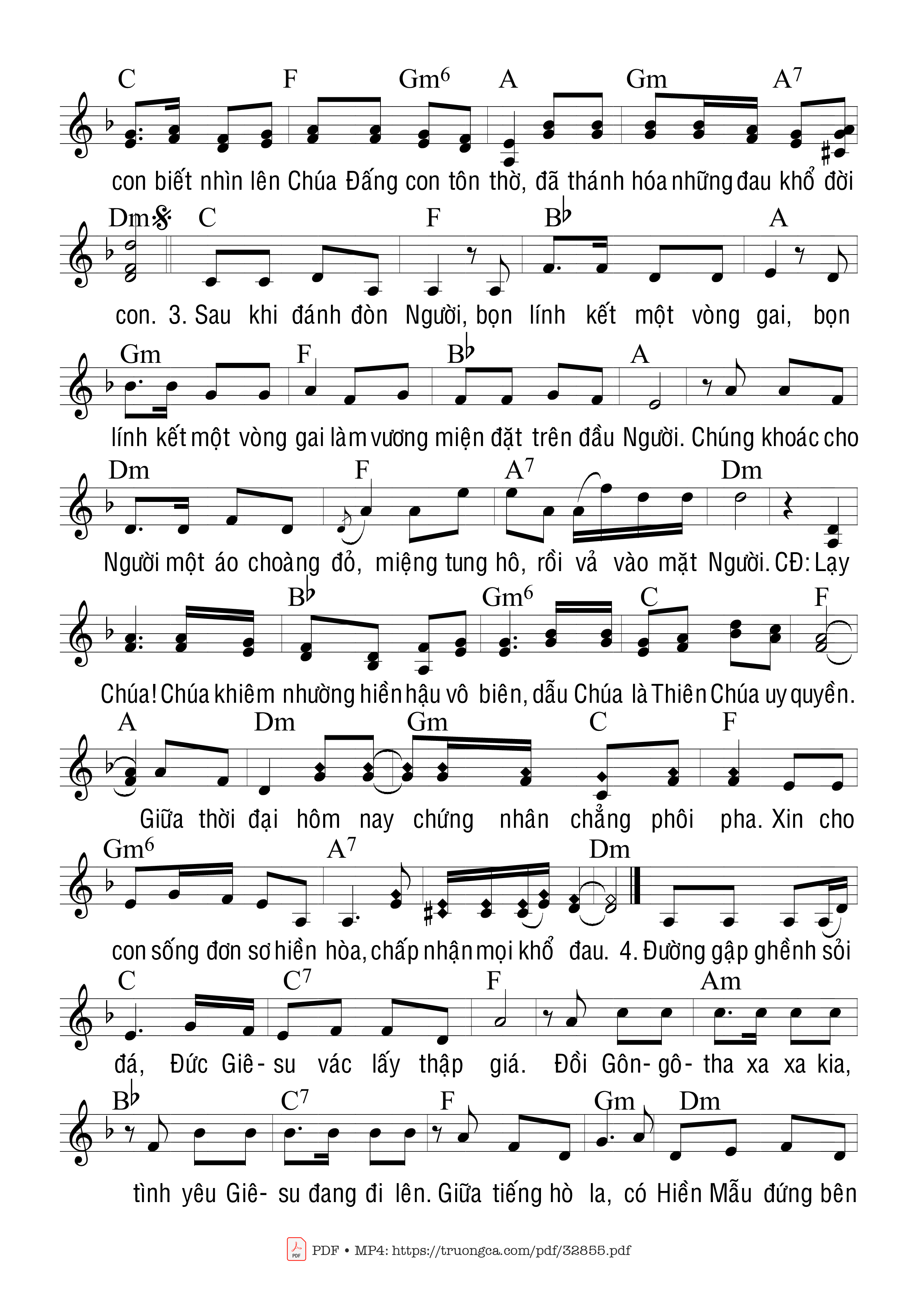 Page 2 of Sheet music PDF Mầu Nhiệm Thương - Trầm Hương