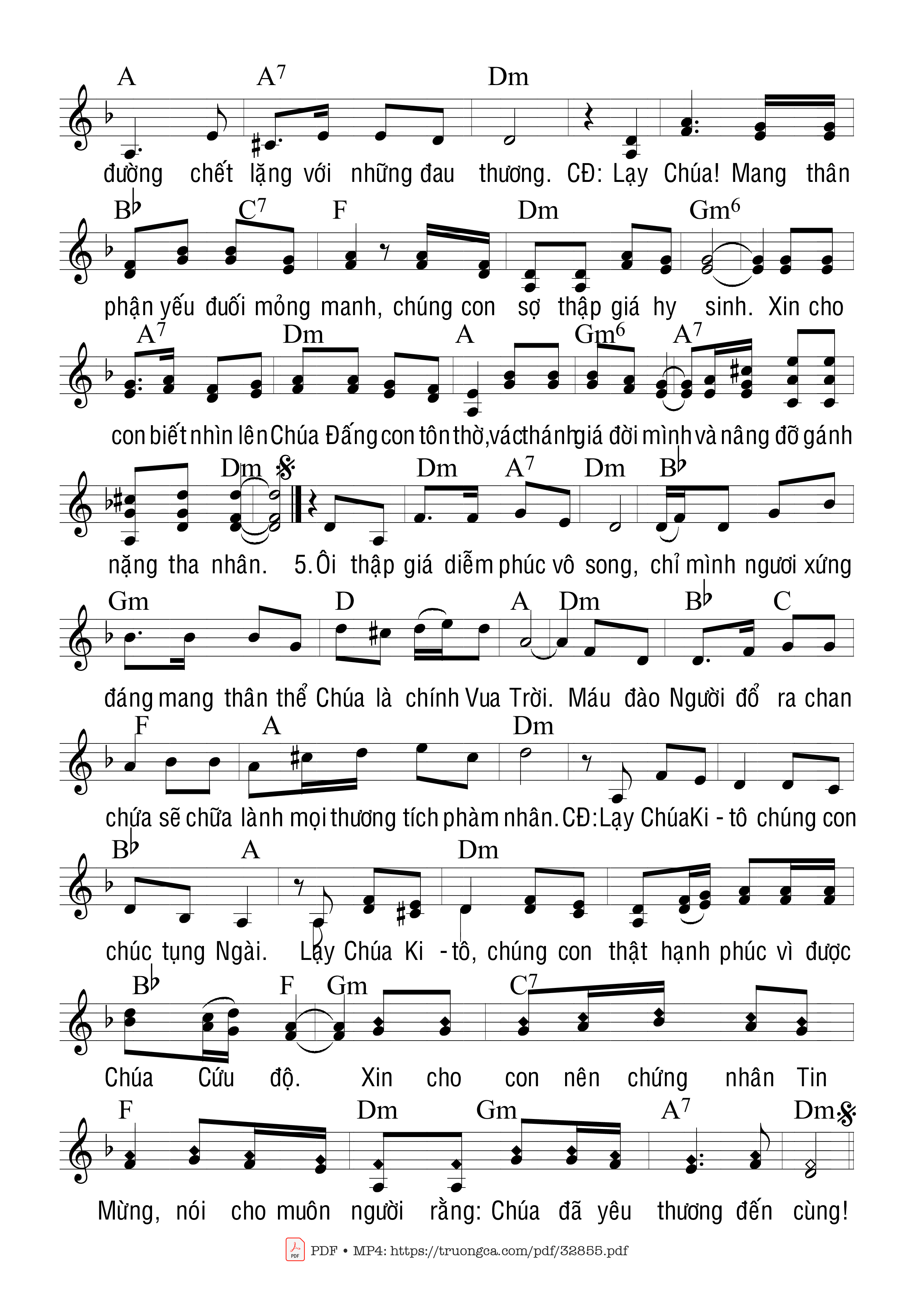 Page 3 of Sheet music PDF Mầu Nhiệm Thương - Trầm Hương