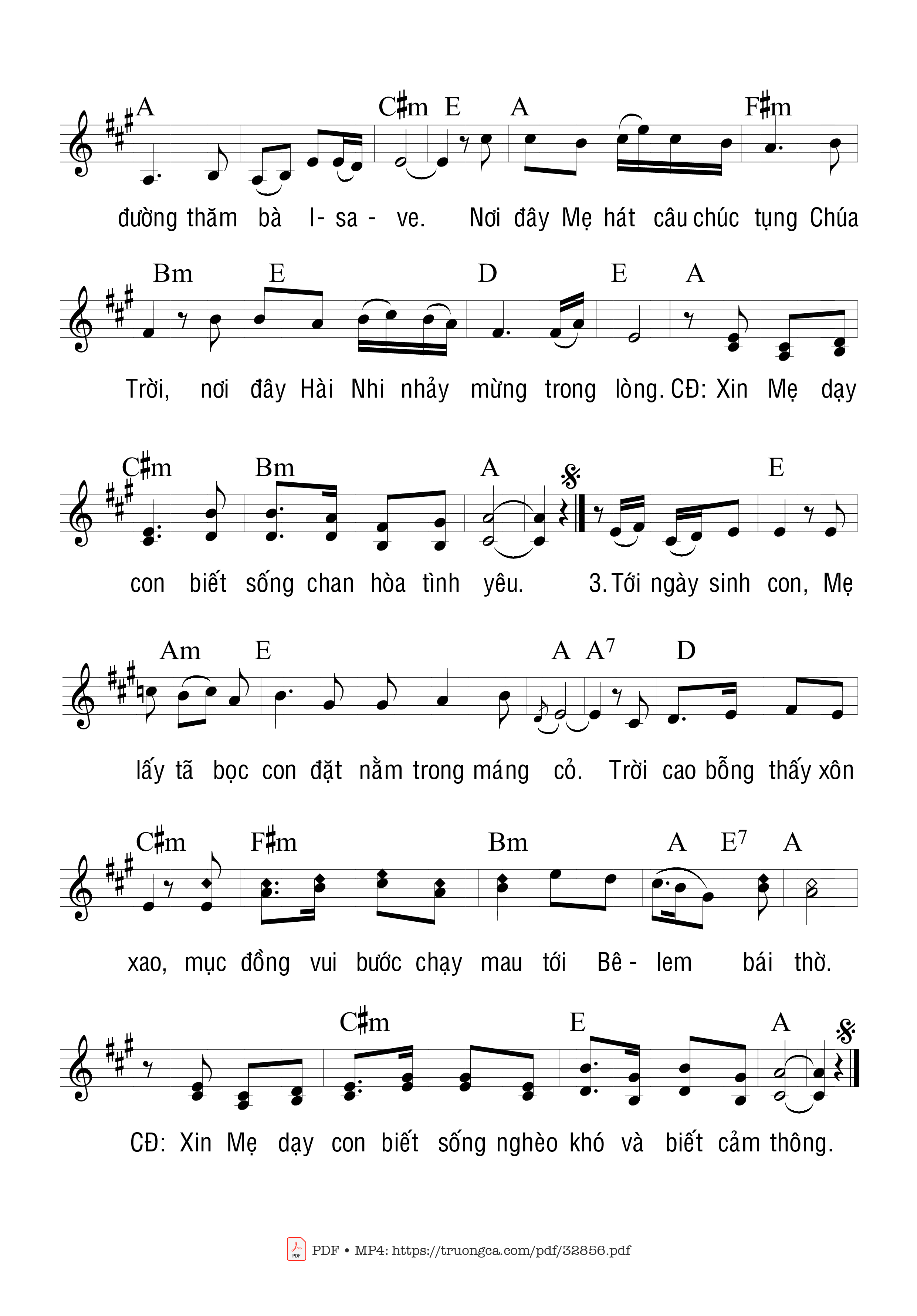 Page 2 of Sheet music PDF Mầu Nhiệm Vui - Trầm Hương