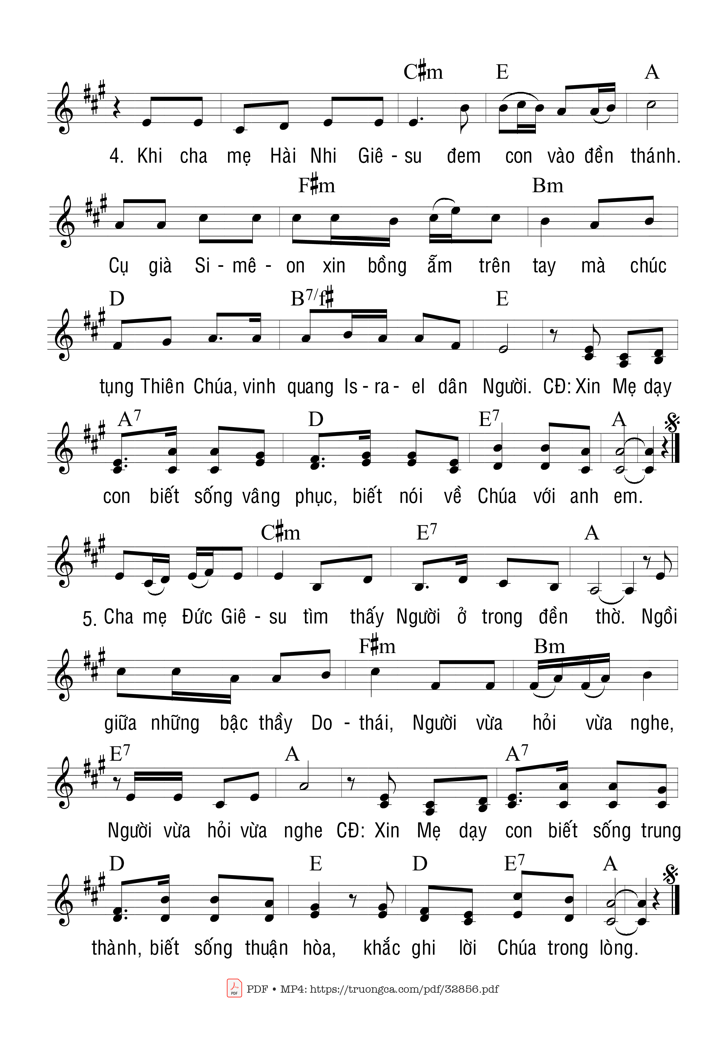 Page 3 of Sheet music PDF Mầu Nhiệm Vui - Trầm Hương