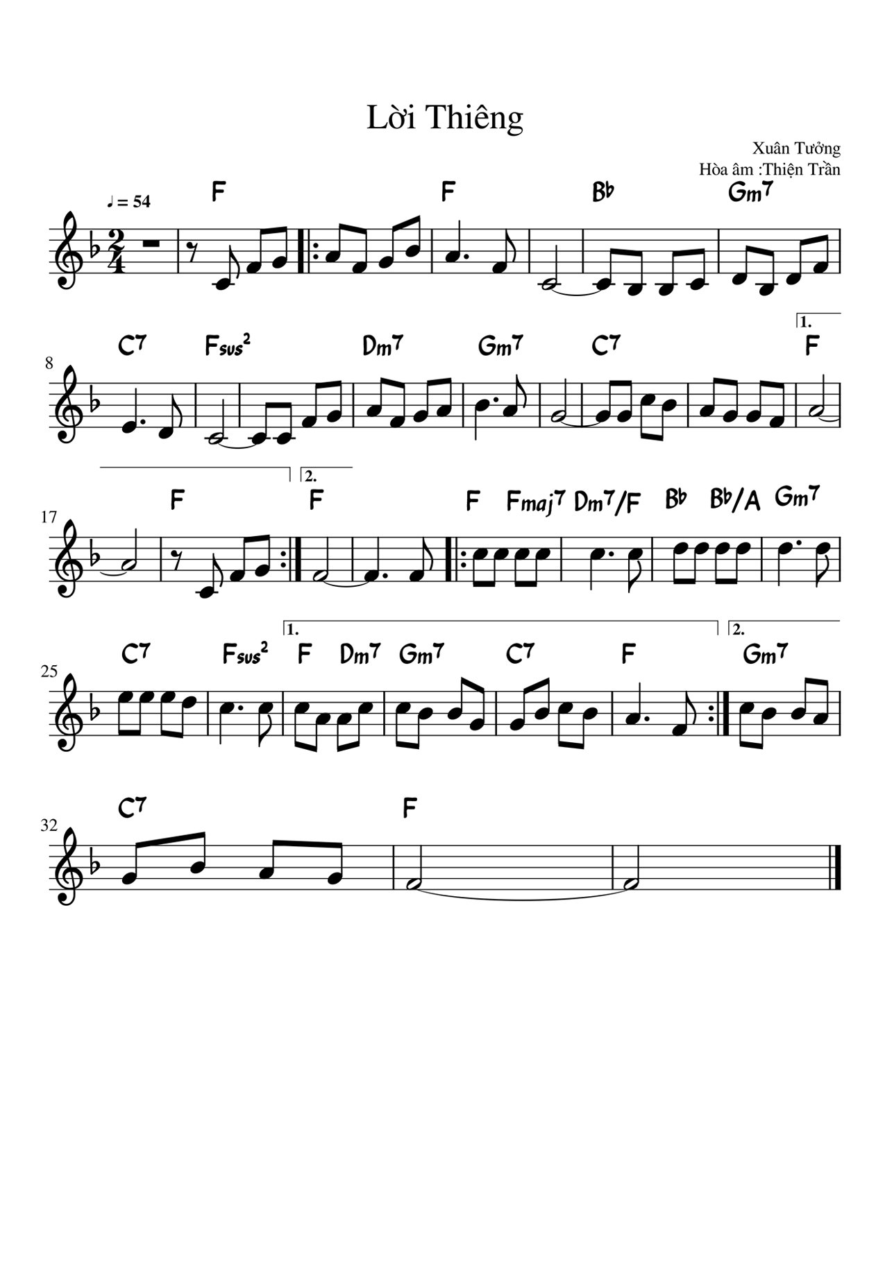 Page 3 of Sheet music PDF Lời thiêng - Xuân Tưởng