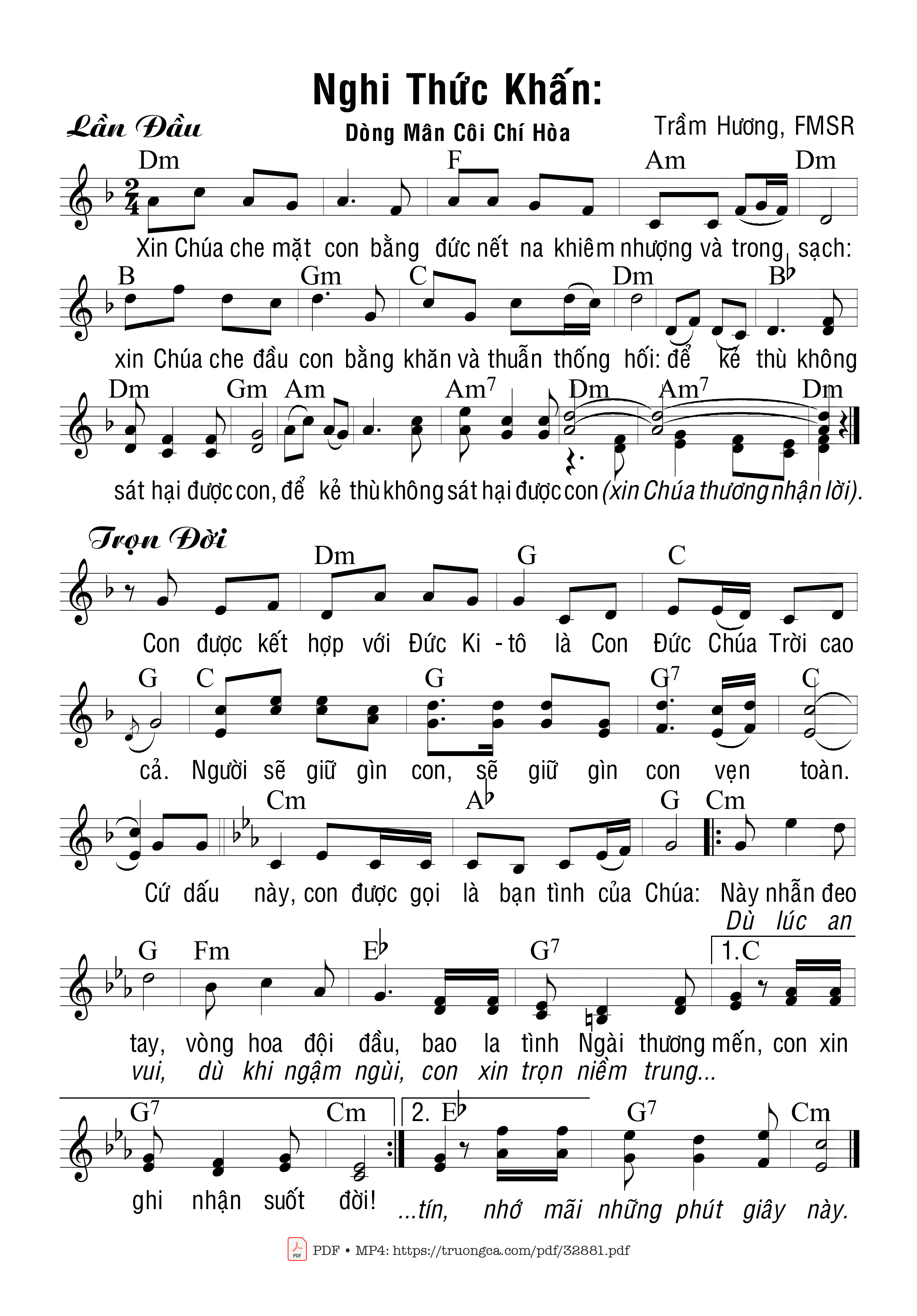 Sheet PDF of Nghi Thức Khấn