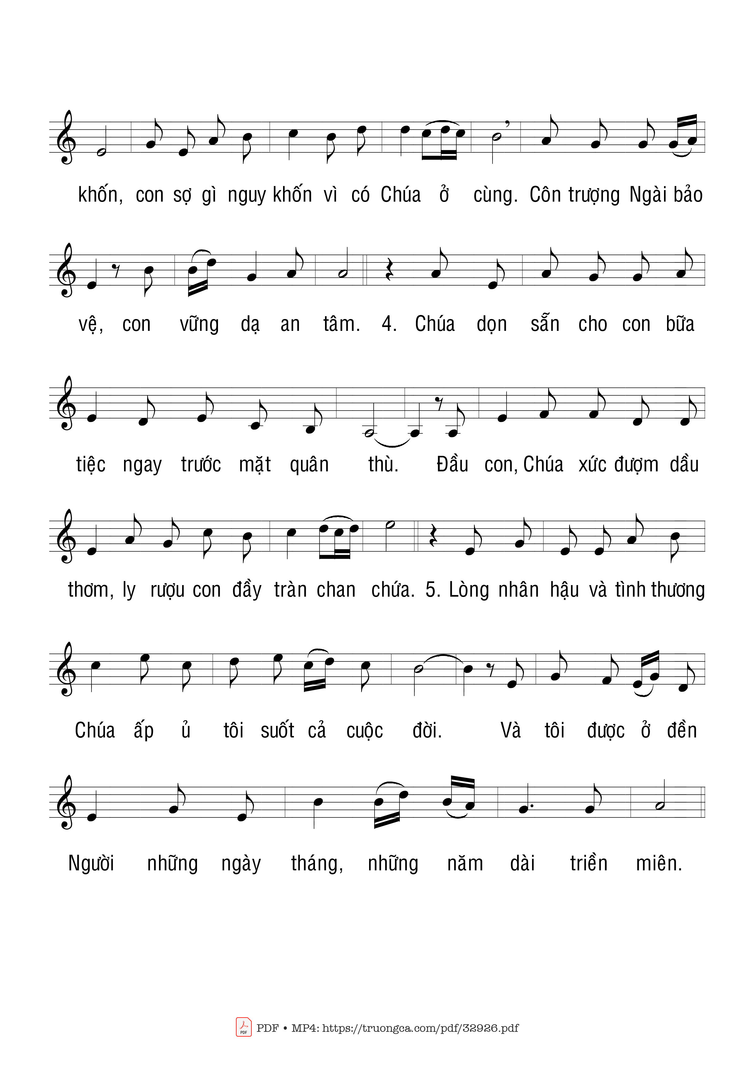 Page 2 of Sheet music PDF Trong Nhà Chúa Tôi Sẽ Định Cư - Trầm Hương