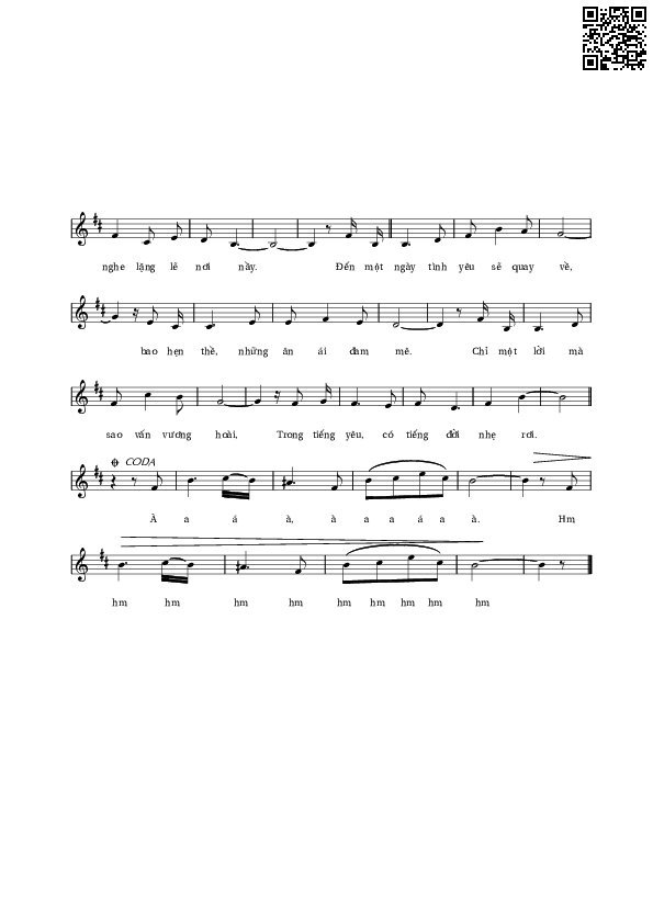 Page 2 of Sheet music PDF Lời tình đầu tiên - Lê Vân Tú