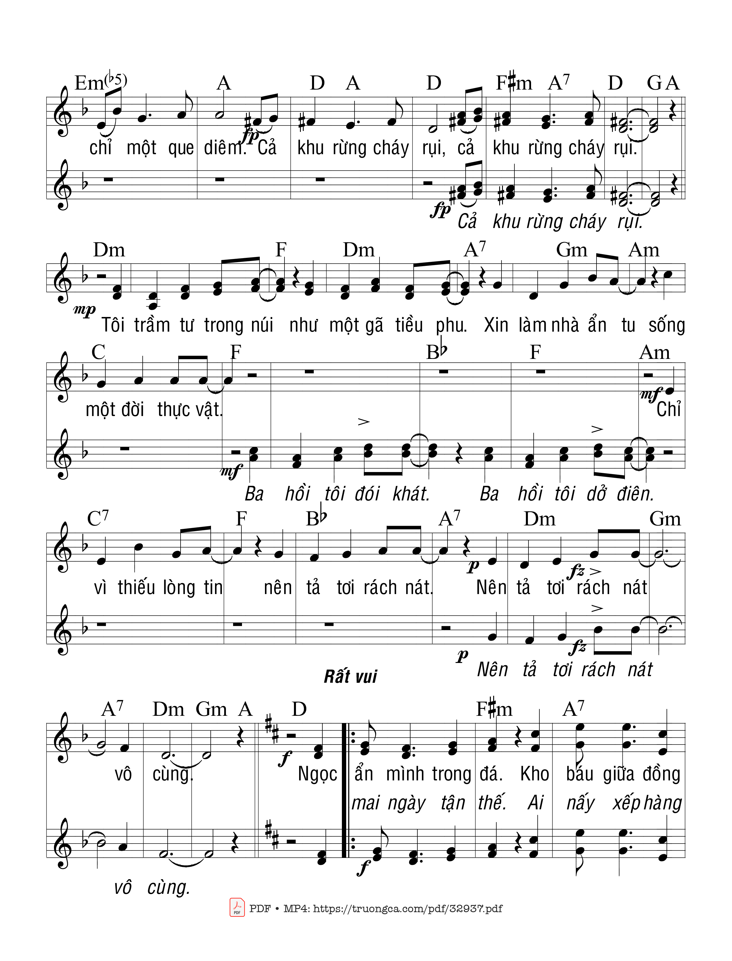 Page 2 of Sheet music PDF Xin Cho Tôi Lòng Tin - Trầm Hương