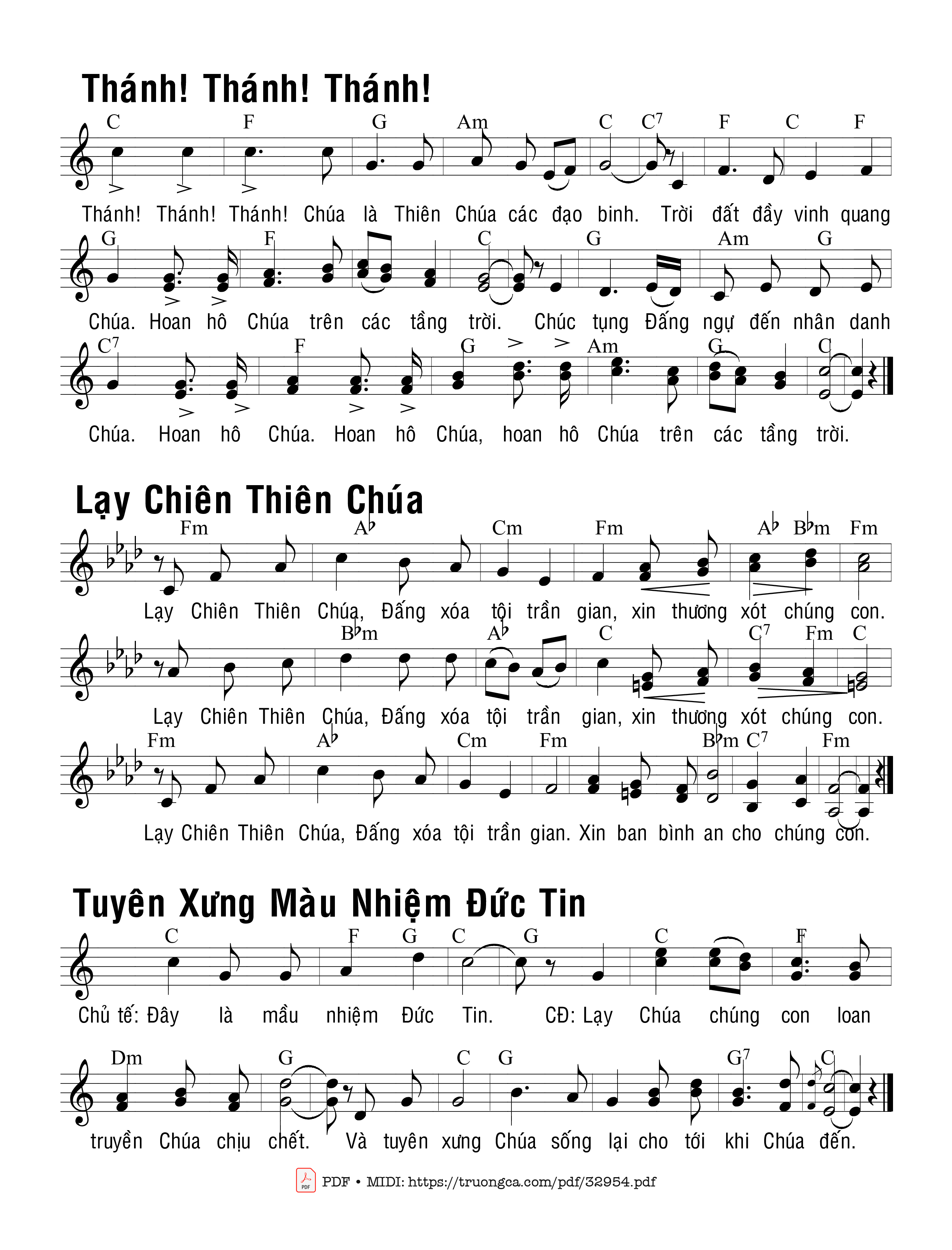 Page 3 of Sheet music PDF Bộ Lễ – Trái Tim Đức Mẹ Vô Nhiễm - Viễn Xứ