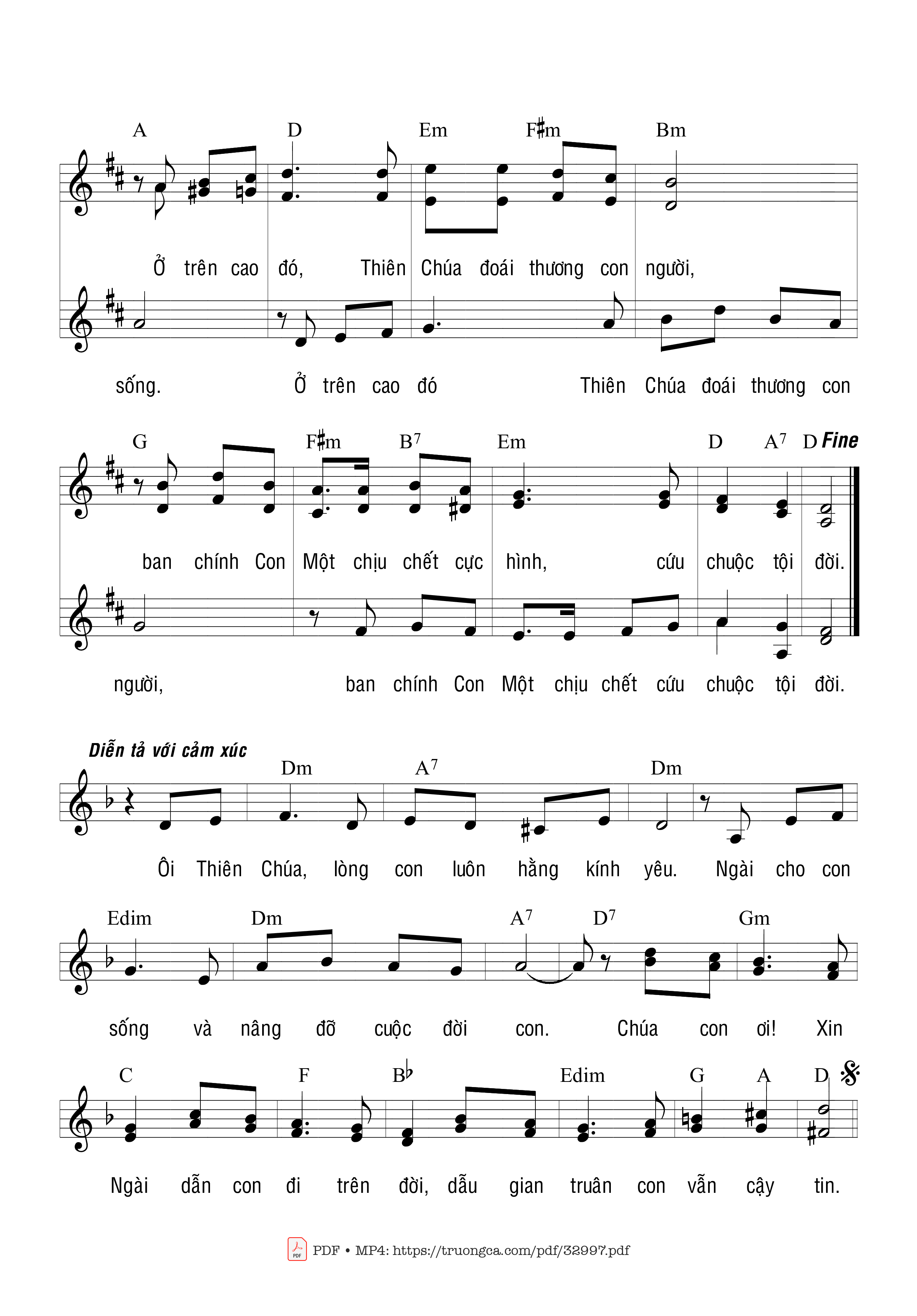 Page 2 of Sheet music PDF Chúa Thương Tôi - Viễn Xứ