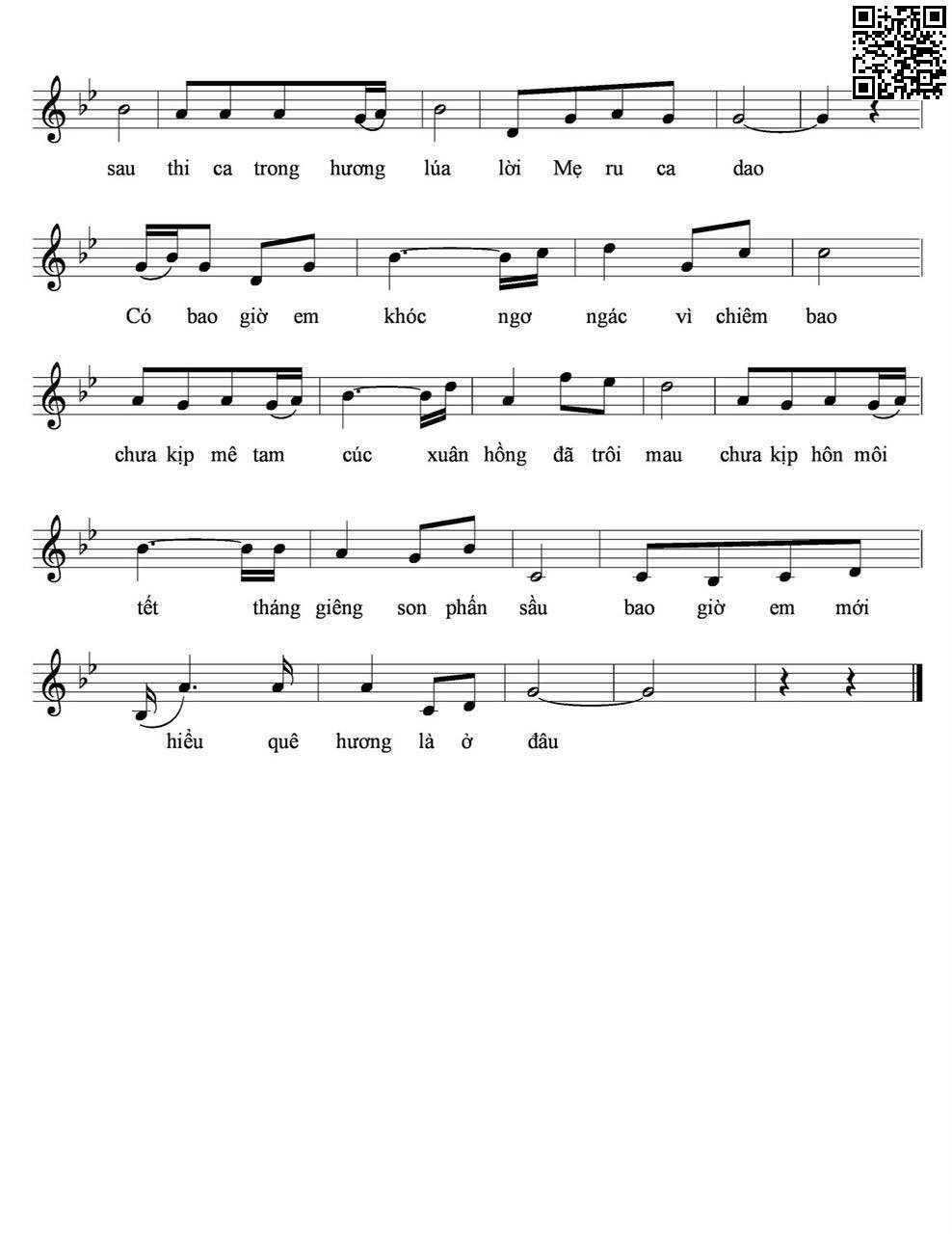 Page 2 of Sheet music PDF Lời tự tình quê hương - Nguyễn Minh Châu