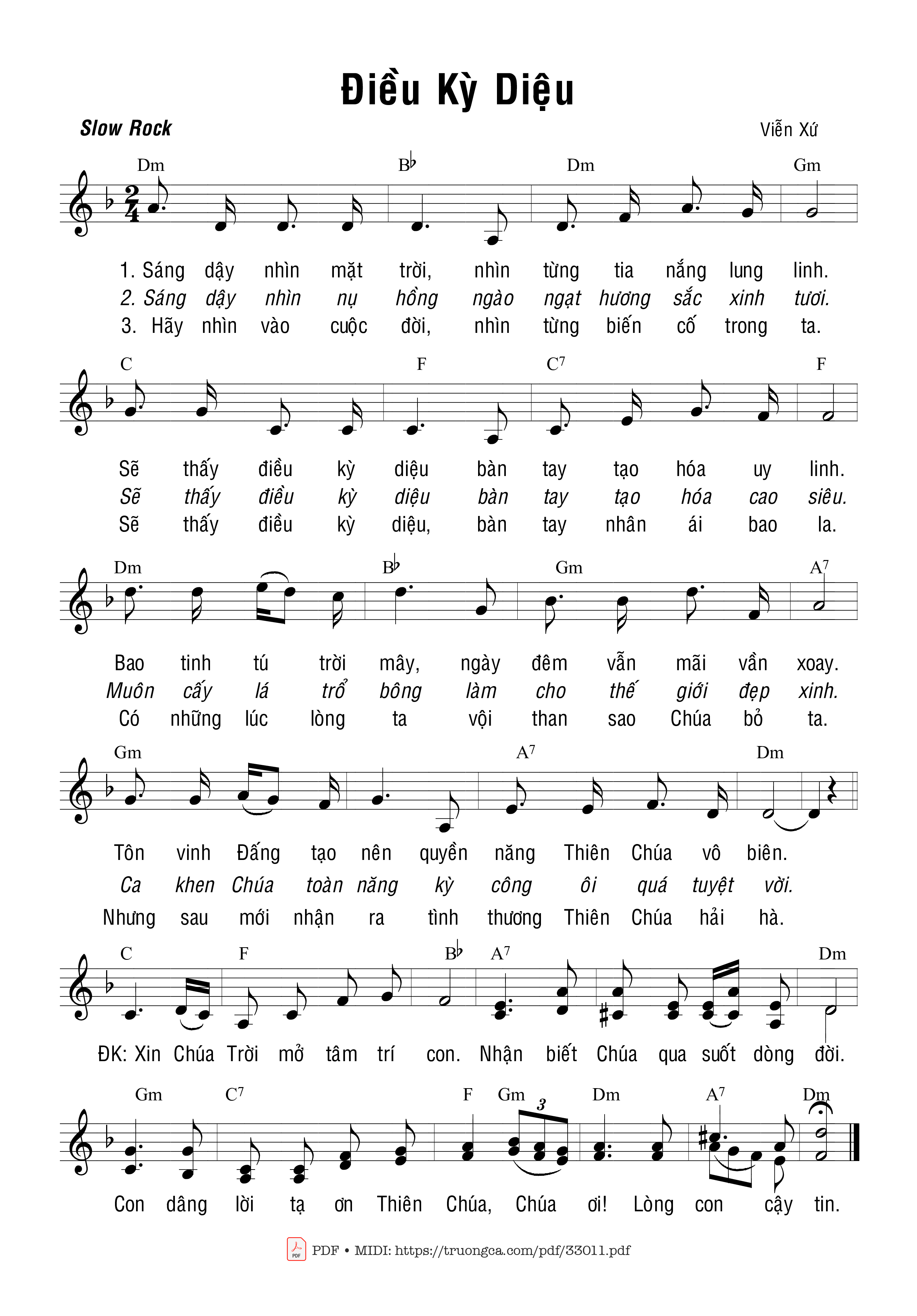 Sheet PDF of Điều Kỳ Diệu