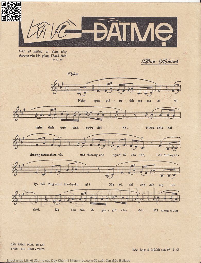 Page 2 of Sheet music PDF Lối về đất mẹ - Duy Khánh